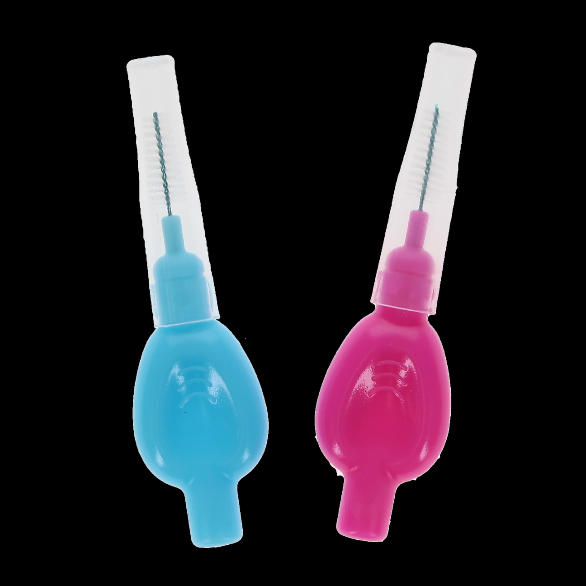 Plasdent Tapered Interdental Brushes, Medium 3mm-4mm, Assorted Light Blue & Mauve, 50/Box, 2000M - Tapered Interdental Brushes 50/Box - Image 1