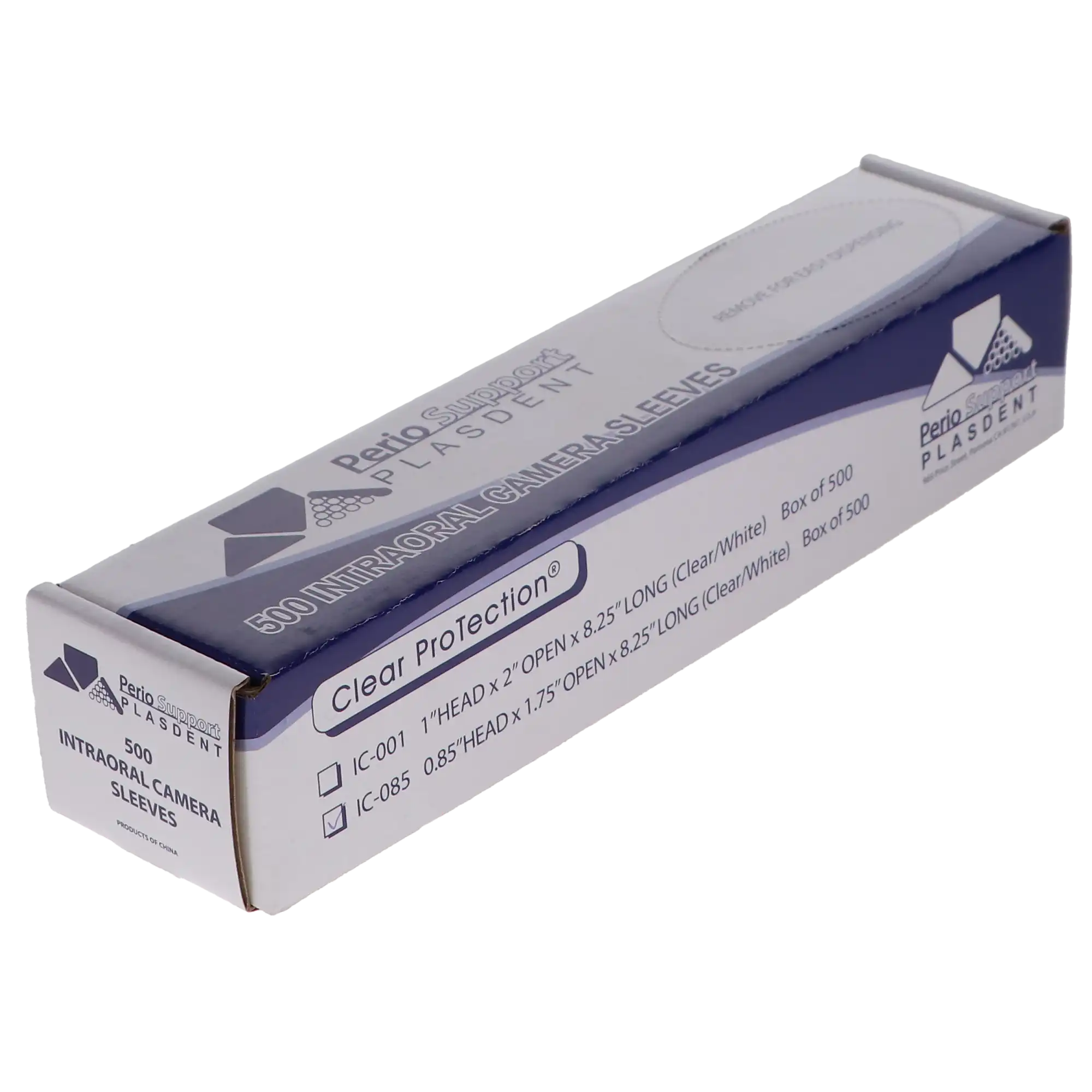 Plasdent Intraoral Camera Sleeves, 0.85" Head x 1.75" Open x 9.5" Long, Clear/White, 500/Box, IC-085 thumbnail 4