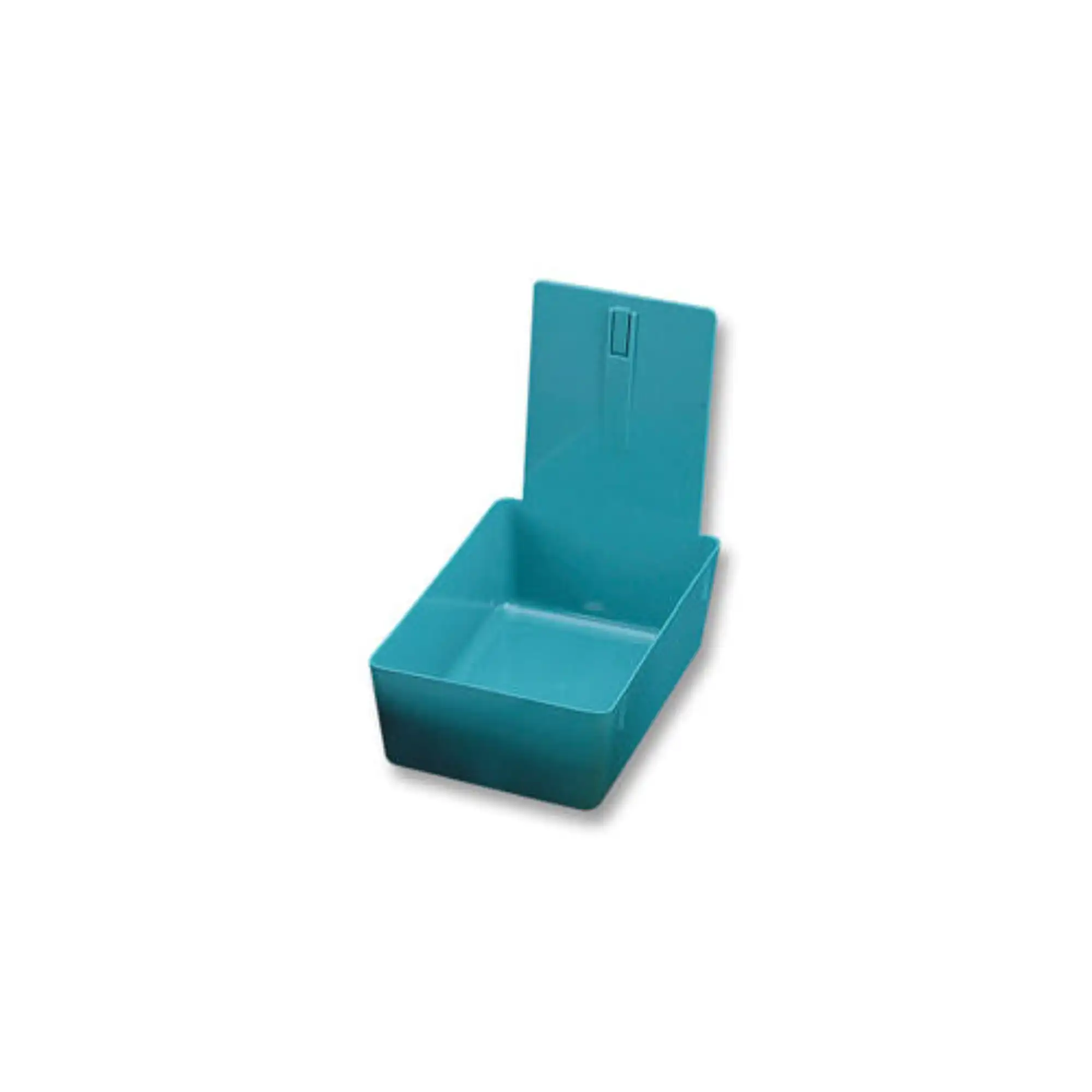 Plasdent Plastic Lab Pan with Plastic Center Clip, Teal, 7-3/8" x 4-5/8" x 2-3/8", 1/Pk, 205LP-14 - Plastic Lab Pan with Plastic Clip, Teal, 1/Pk, 205LP-14 - Image 1