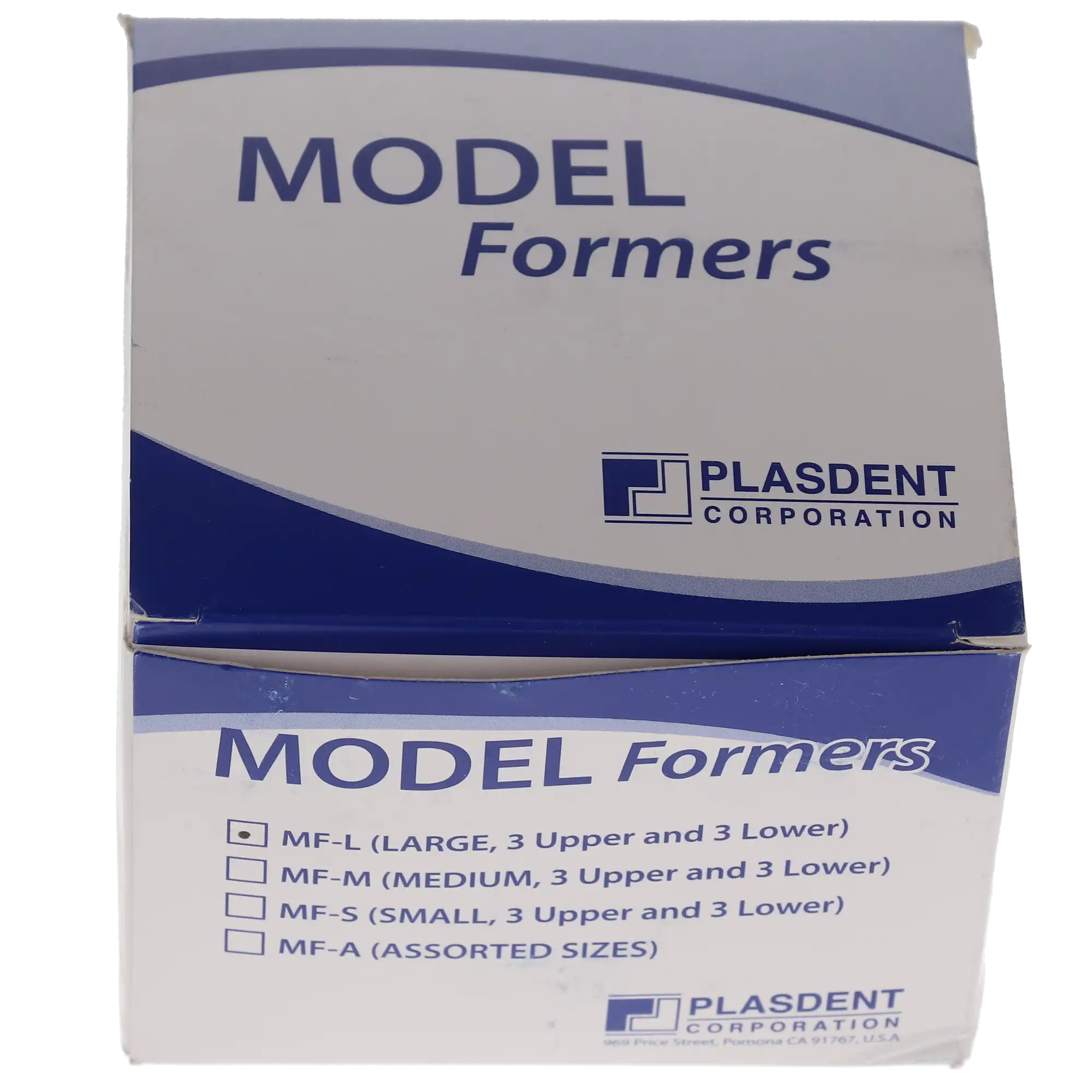 Plasdent Model Formers, Upper & Lower Rear, Large, Blue, 3 Upper & 3 Lower per Pack, MF-L thumbnail 4