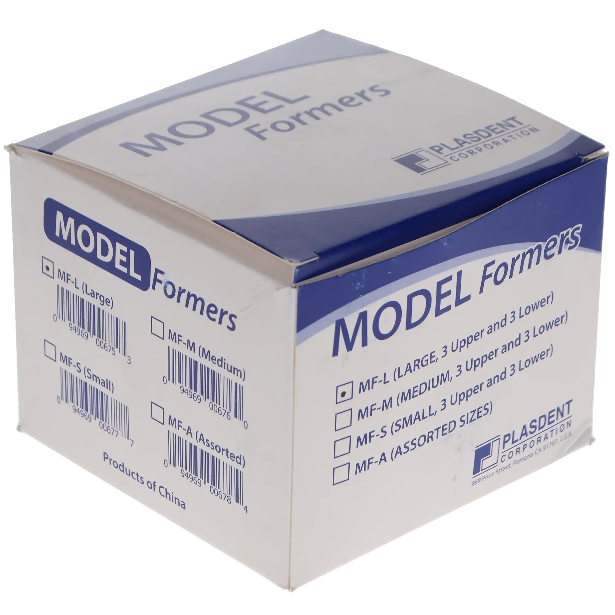 Plasdent Model Formers, Upper & Lower Rear, Large, Blue, 3 Upper & 3 Lower per Pack, MF-L thumbnail 5