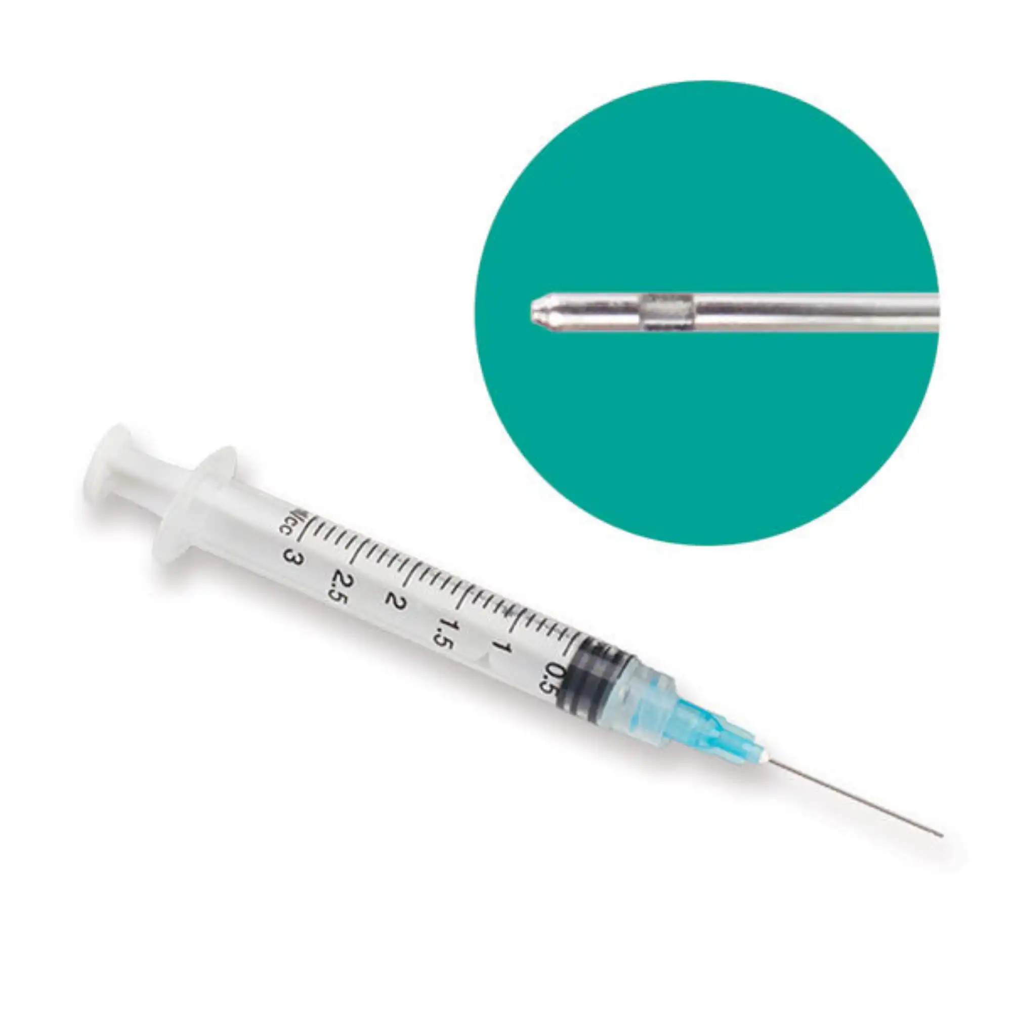 Probevac Pre-Tipped Irrigator Syringes, Max-i-Probe-Style Closed-End Needles, 3 cc, 23 Ga, Blue, 100/Box, INT-PPT0323 - Probevac Pre-Tipped Irrigator Syringes, Max-i-Probe-Style Closed-End Needles, 3 cc, 23 Ga, Blue, 100/Pk - Image 1