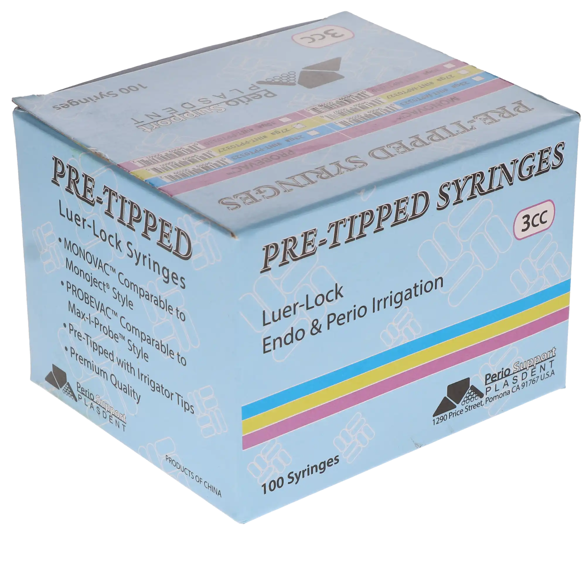 Probevac Pre-Tipped Irrigator Syringes, Max-i-Probe-Style Closed-End Needles, 3 cc, 27 Ga, Yellow, 100/Box, INT-PPT0327 thumbnail 3