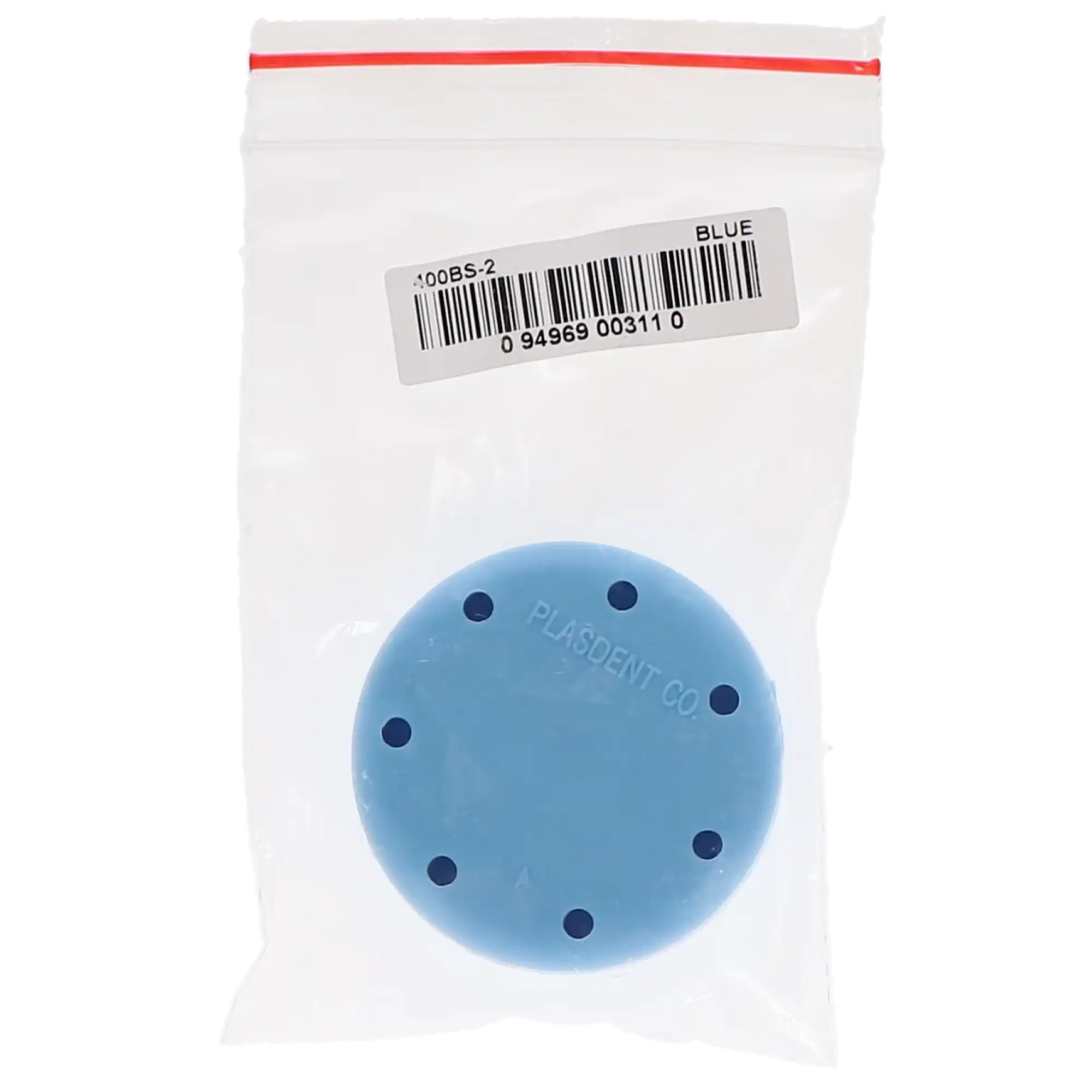 Plasdent Magnetic Bur Block, Small Round, 7-Bur Capacity, 1-5/8" Diameter, Blue, 1/Pk, 400BS-2 thumbnail 4
