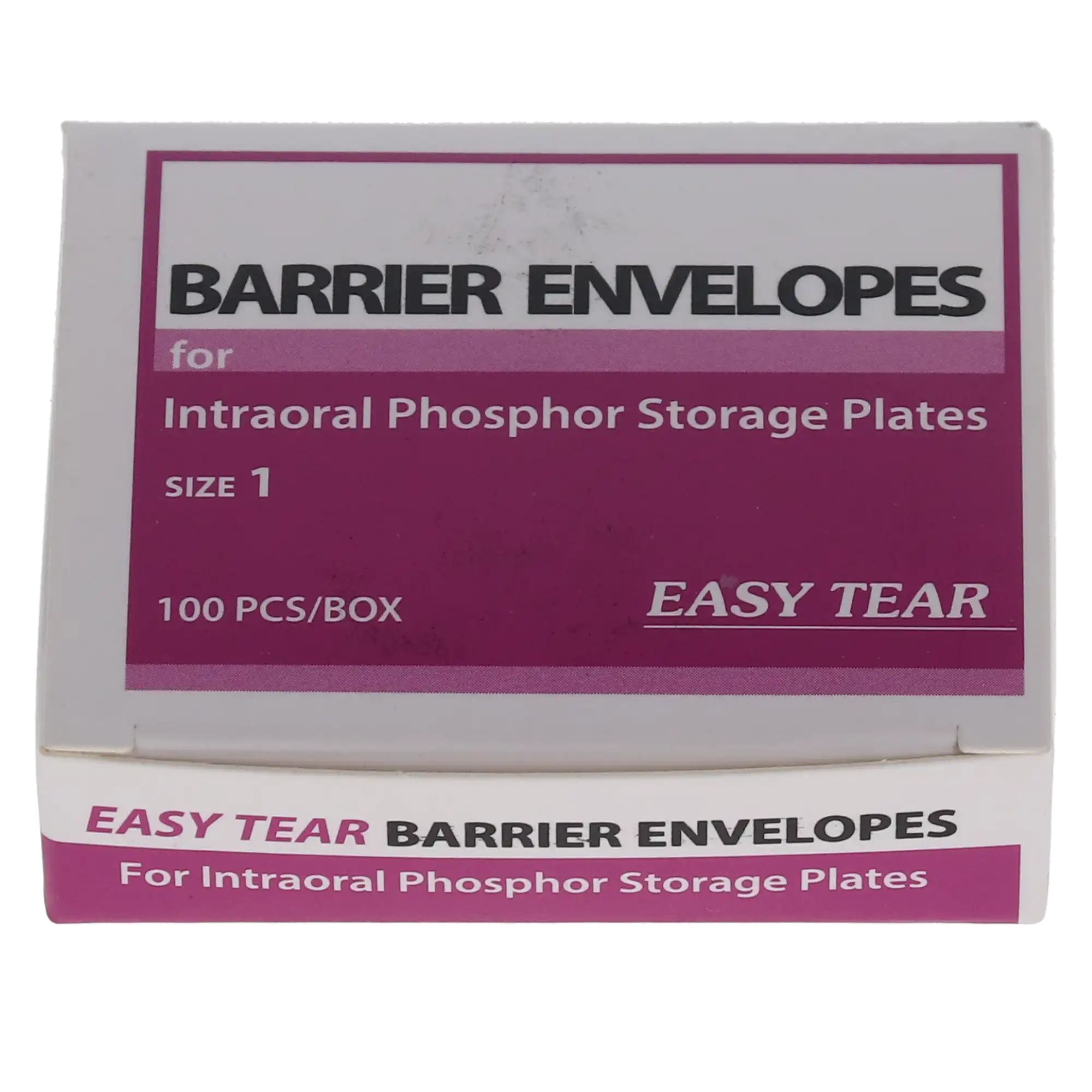 Plasdent Clear ProTection SOFT Easy-Tear Phosphor Plate Barrier Envelopes, Size 1, Short-Side Load, 100/Box, BE-001S thumbnail 4