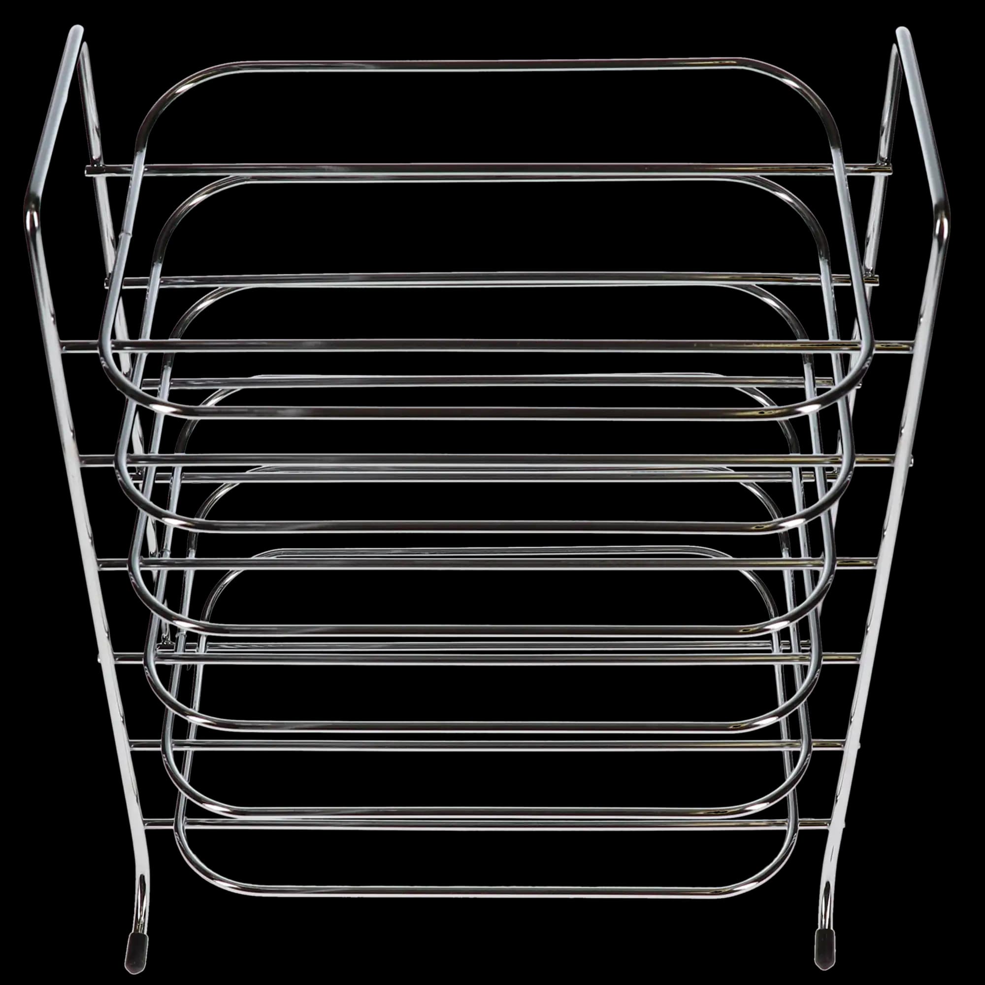 Plasdent Chrome Mini Tray Rack for Size F Trays, 6-Tray Capacity, 10"W x 6.25"D x 13"H, 300TRF - Chrome Mini Tray Rack - Image 1