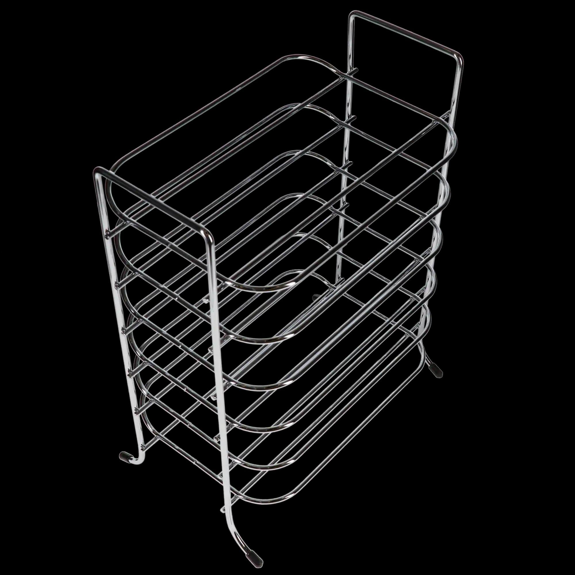 Plasdent Chrome Mini Tray Rack for Size F Trays, 6-Tray Capacity, 10"W x 6.25"D x 13"H, 300TRF thumbnail 2