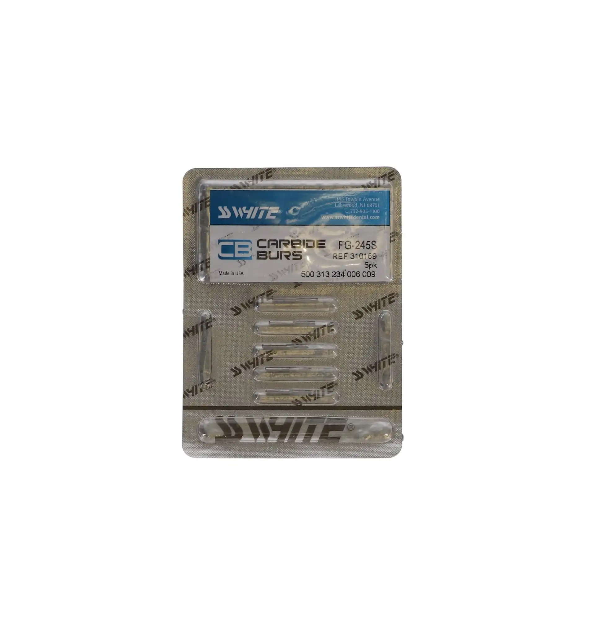 SS White Standard Operative Carbide Burs, FGSS, Amalgam Prep, #245, 5/Pk thumbnail 5