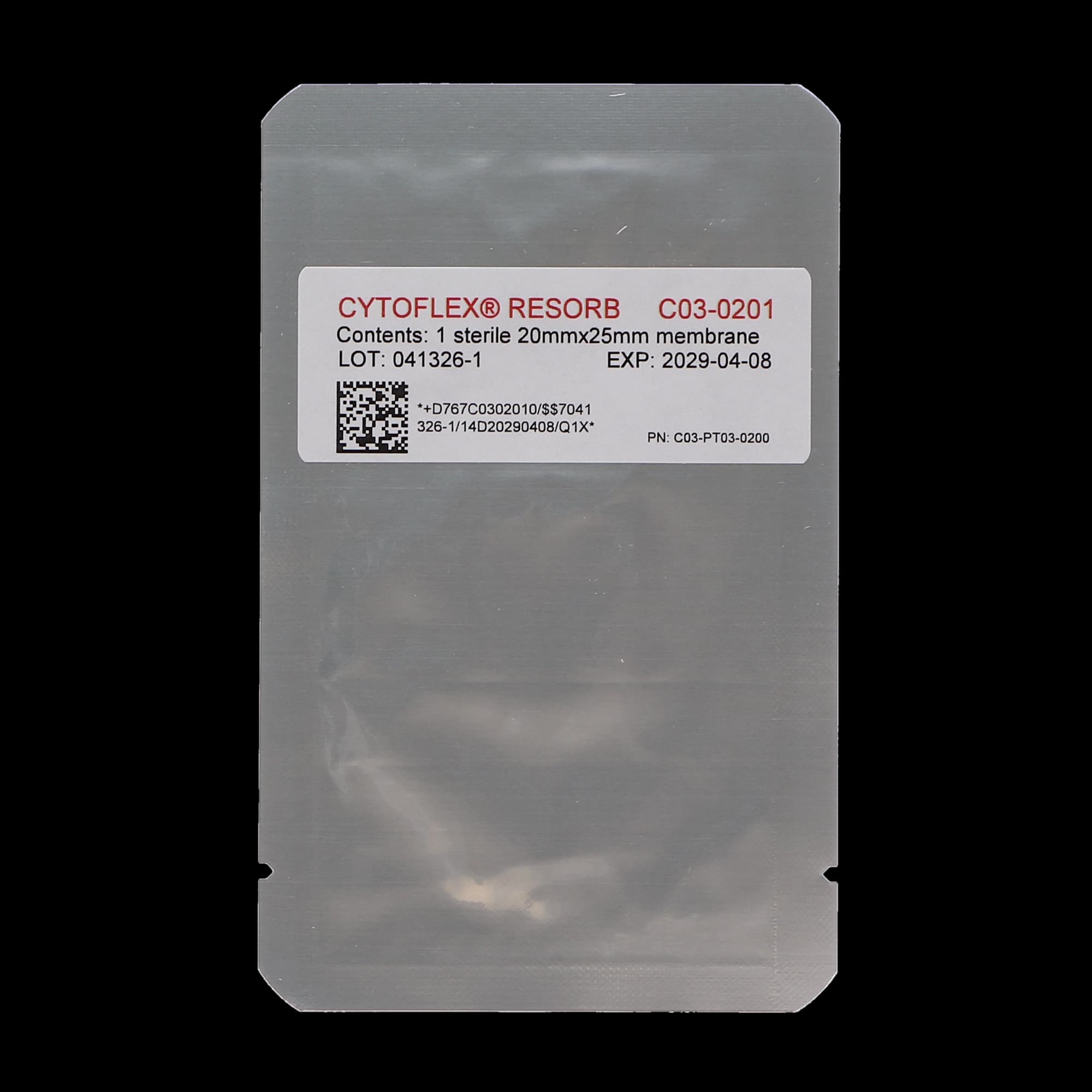 Cytoflex Resorb Absorbable GTR/GBR Barrier Membrane, PLA/PGA, 20mm x 25mm, 0.35mm Thick, 1 per Box thumbnail 3