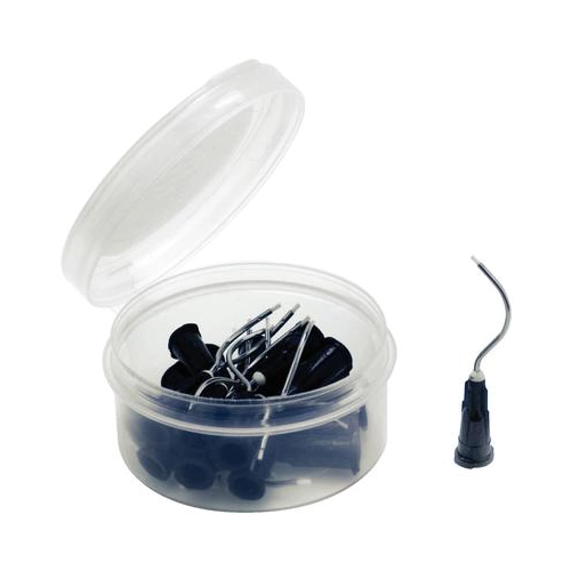 Sol-u-Flo Prebent Applicator Brush Tips, 19 Gauge, Opaque Black, 100/Pk, 312200 thumbnail 5