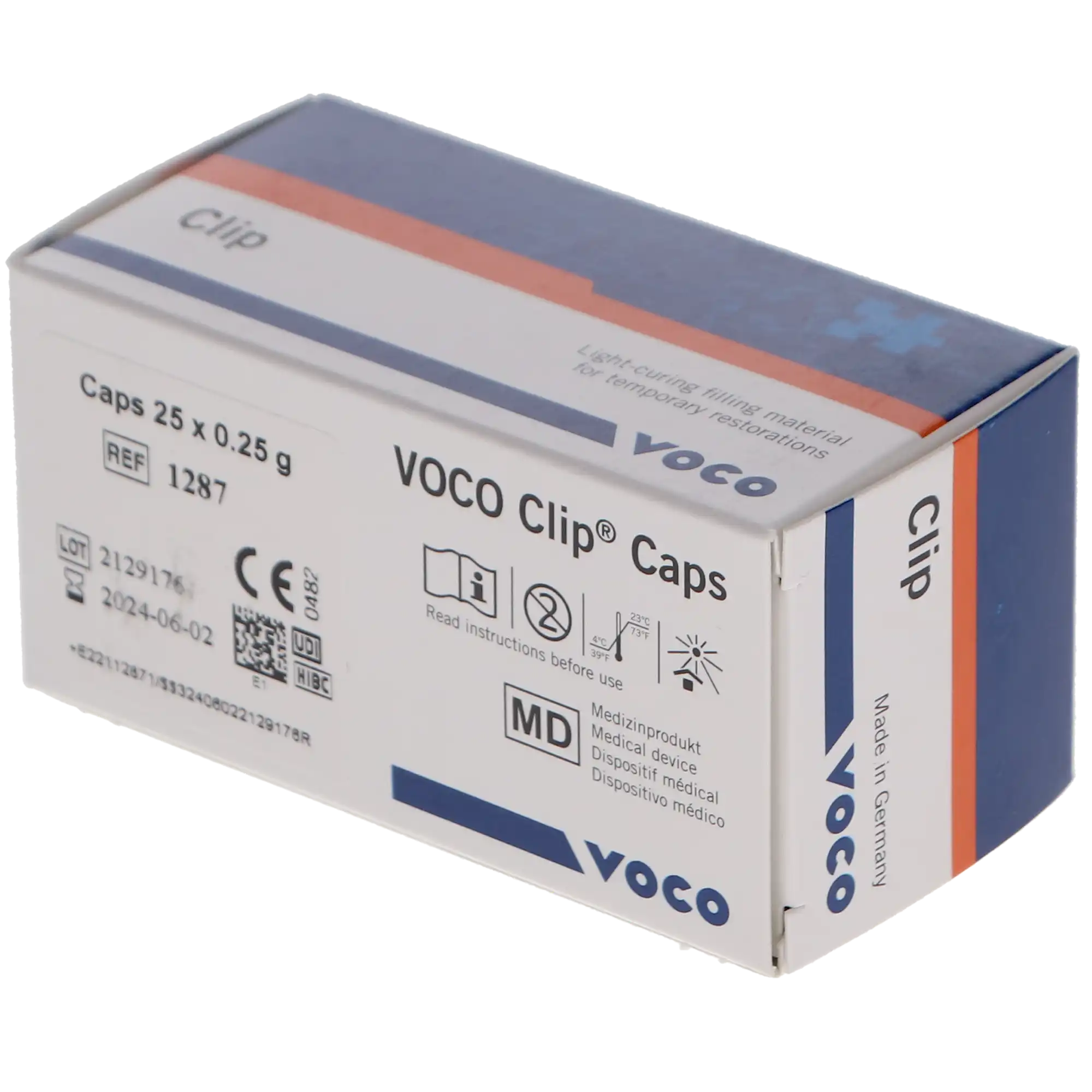 VOCO Clip Light-Cured Provisional Filling Material, Capsules, 0.25 g, Pack of 25, 1287 thumbnail 11