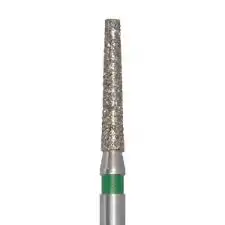 Meisinger Multi-Use Diamond Bur, Friction Grip, Tapered Flat End, 847G, 1.8 mm, Coarse, Green, 5/Pk, 847G-018-FG thumbnail 3