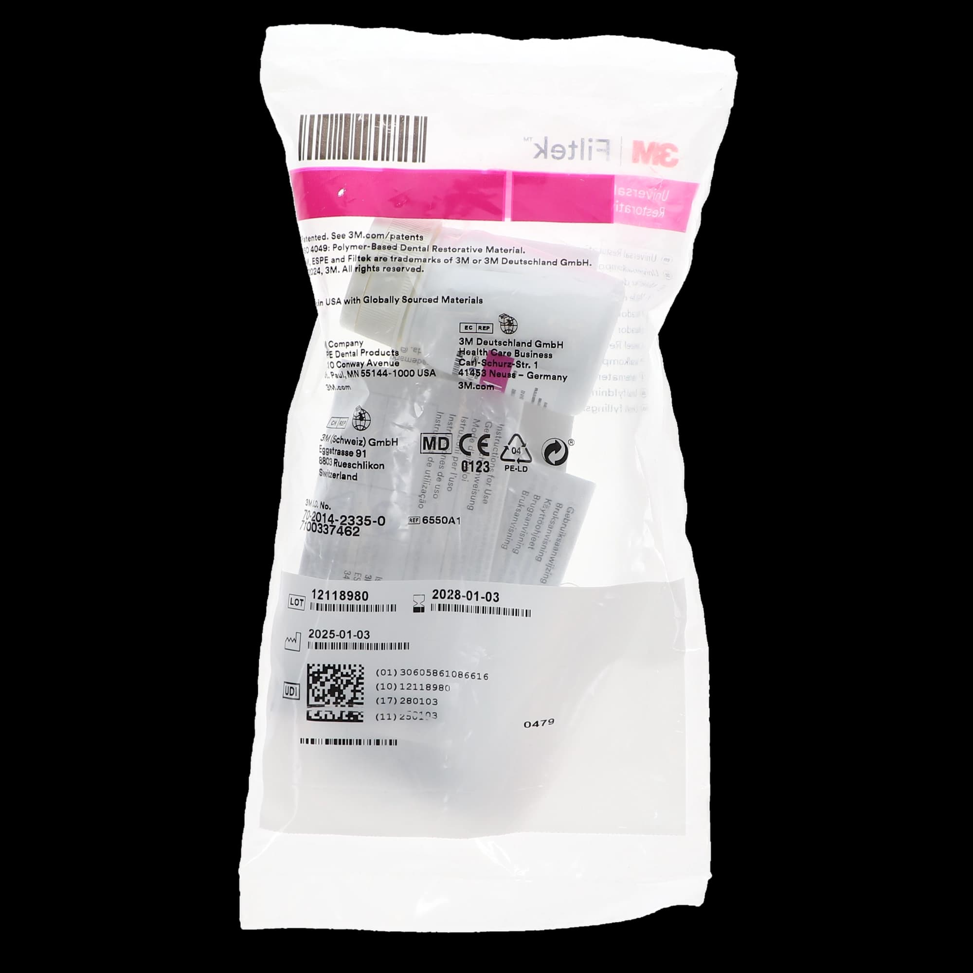 3M Filtek Universal Restorative Composite Capsules, Shade A1, 0.2 g, 20/Box, 6550A1 thumbnail 7