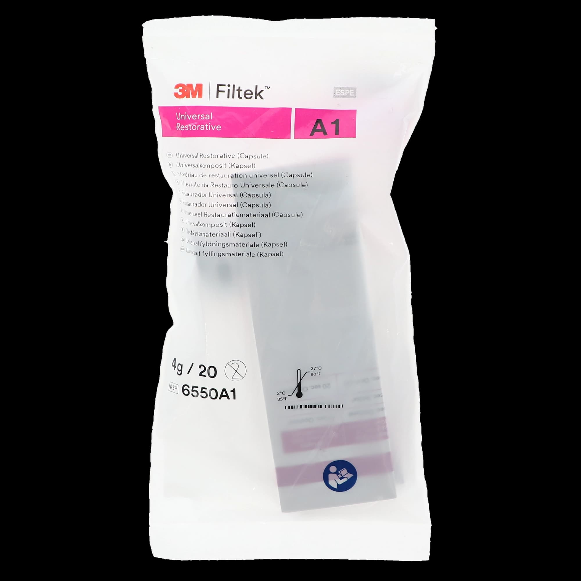 3M Filtek Universal Restorative Composite Capsules, Shade A1, 0.2 g, 20/Box, 6550A1 thumbnail 8