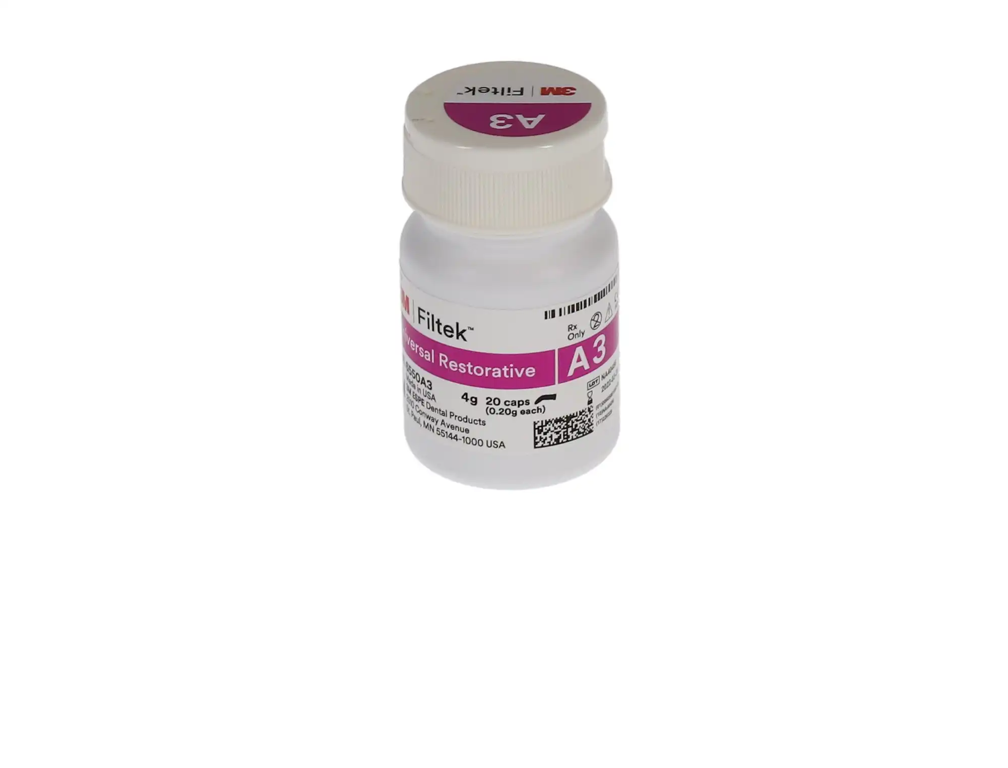 3M Filtek Universal Restorative Capsules, Shade A3, 0.2 g, 20/Pack, 6550A3 thumbnail 5