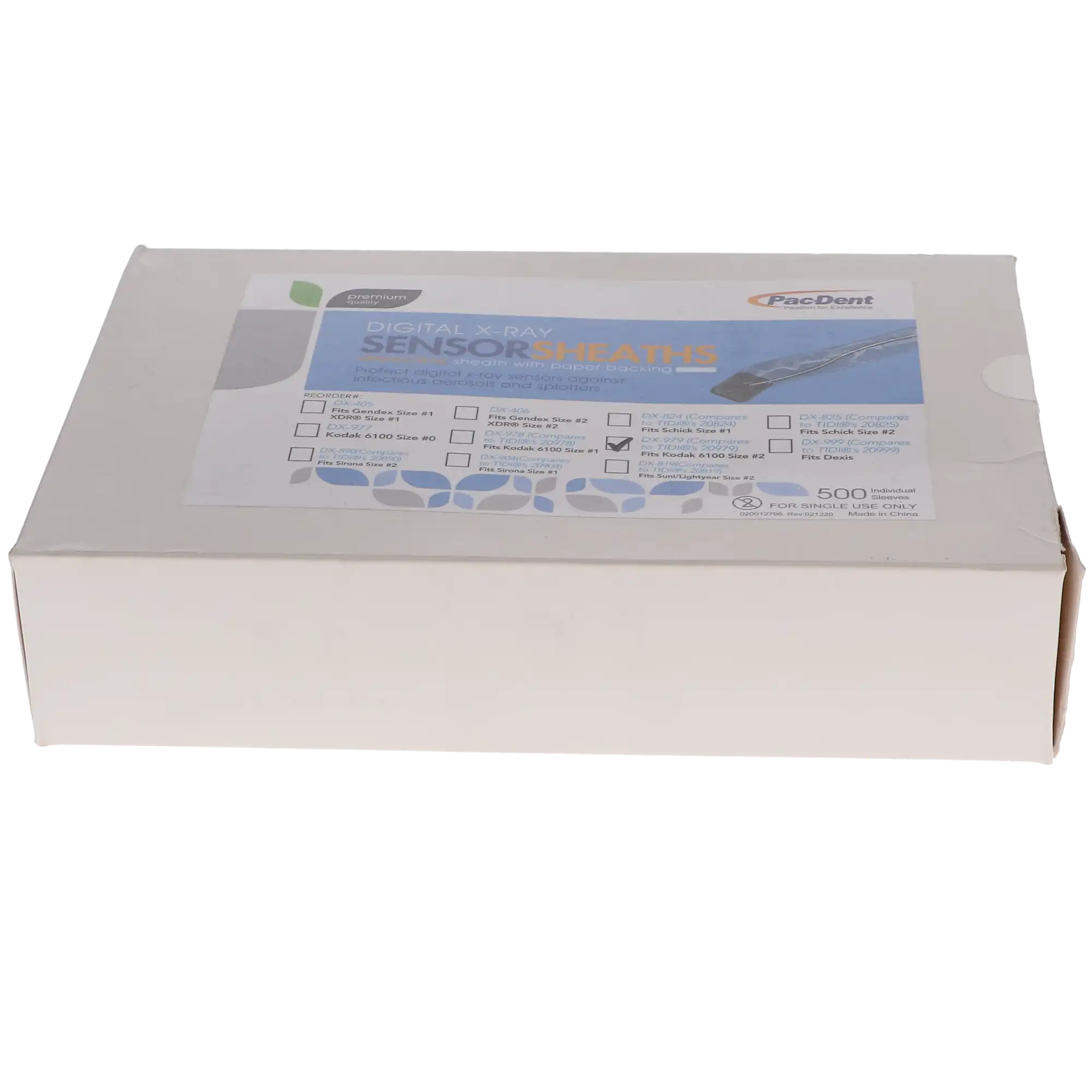 Armor Digital X-Ray Sensor Sleeves, Paper-Backed, Size #2, Fits Kodak 6100/Schick AE/Schick 33, 500/Box, DX-979 thumbnail 4