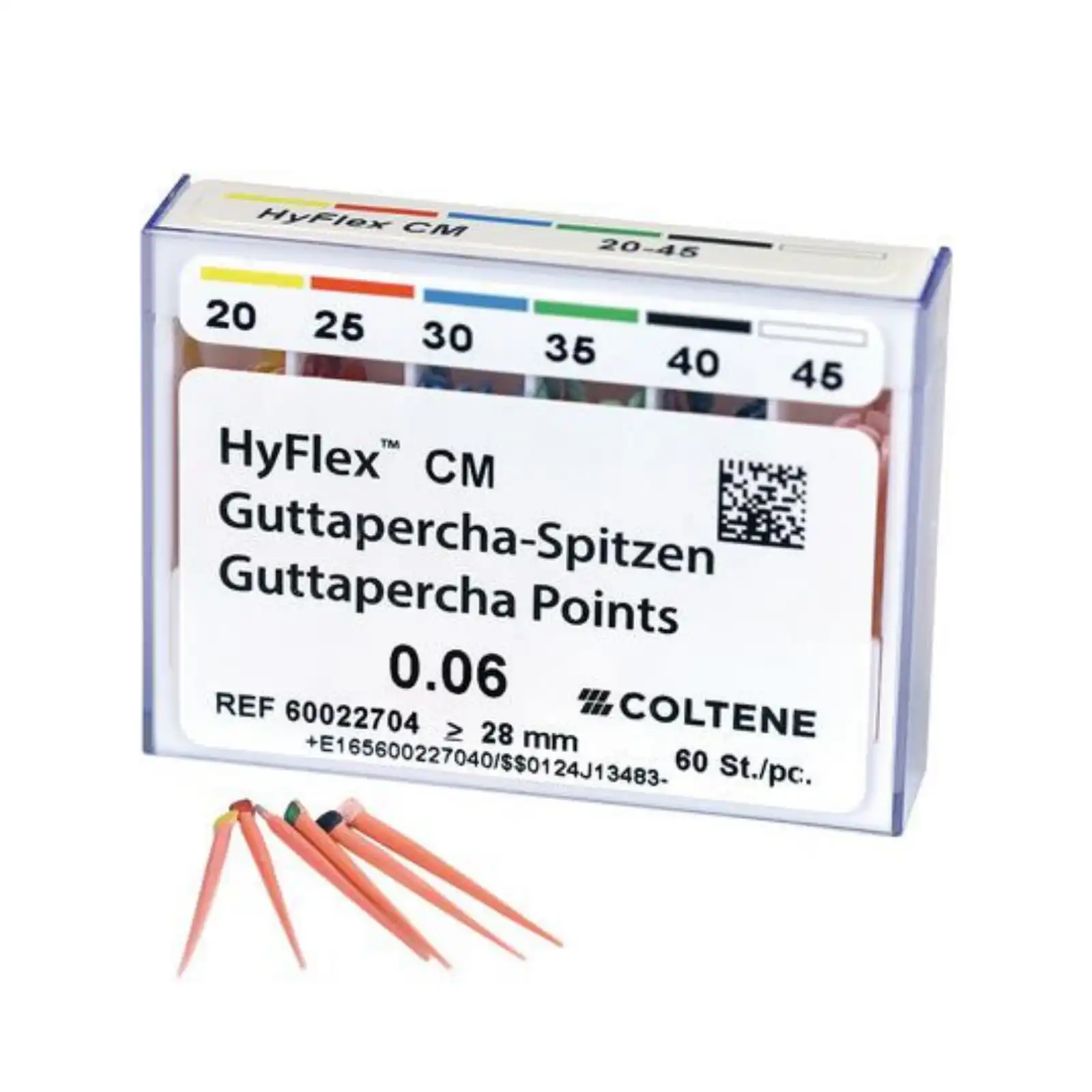 HyFlex CM Gutta Percha Points, .06 Taper, ISO #45, White, 60/Pk, 60022702 thumbnail 2
