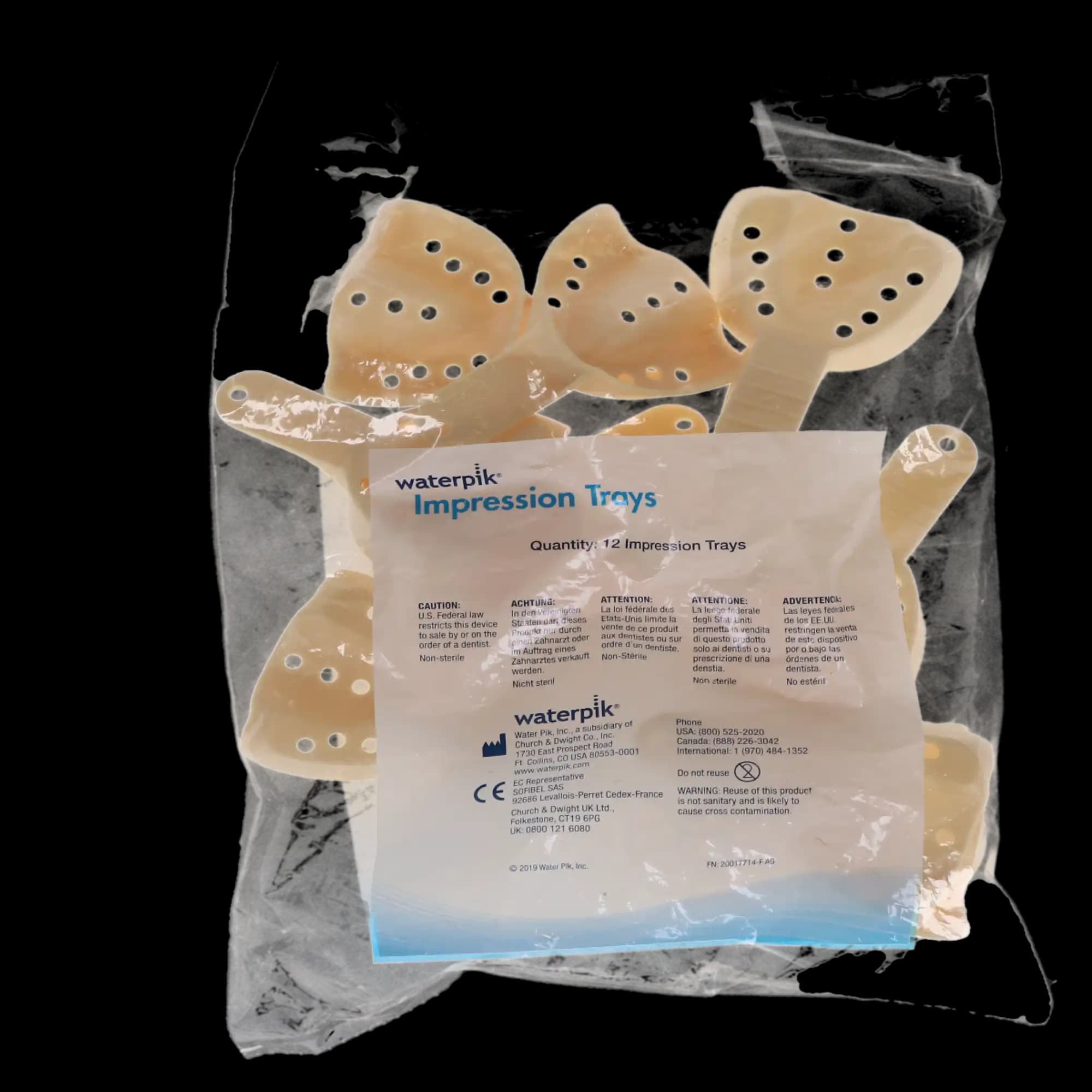 President Perforated Impression Tray, Autoclavable, Blue, #5, Full Upper Small, 12/Pk, C6954 thumbnail 5