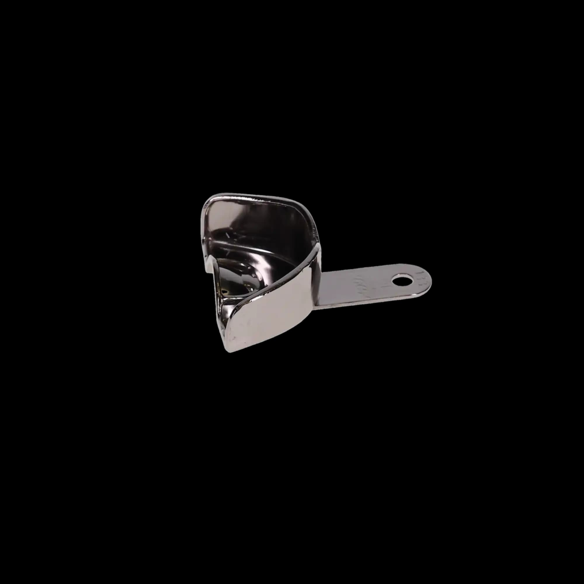 GC America COE #133 Anterior Upper Partial Nickel-Plated Solid Impression Tray, 2-5/8" W x 1-7/16" L x 13/16" D, 1/Pk, 261331 thumbnail 2