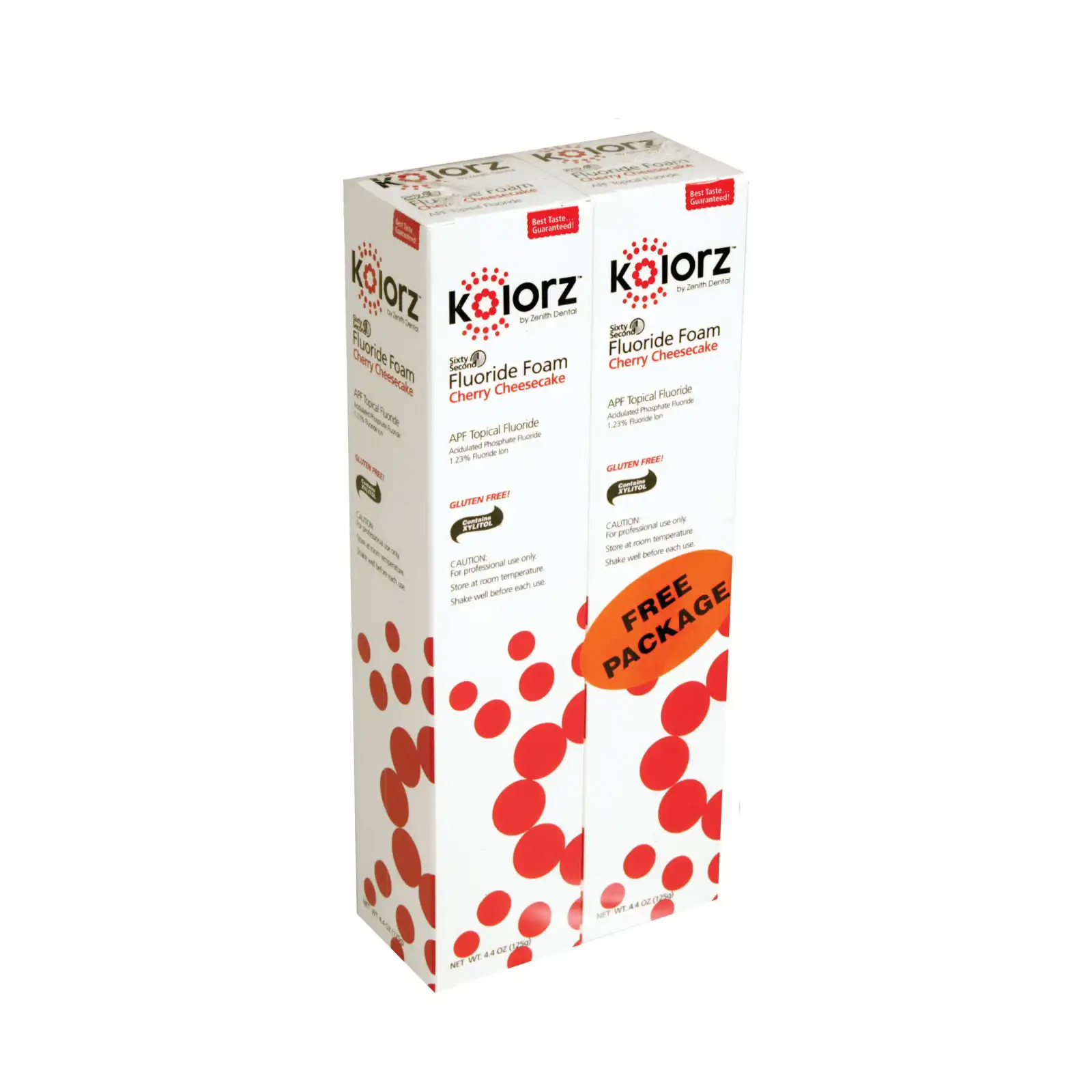 Kolorz Sixty-Second Fluoride Foam, Cherry Cheesecake, 1.23% APF, 4.4 oz Can, 766202 thumbnail 2