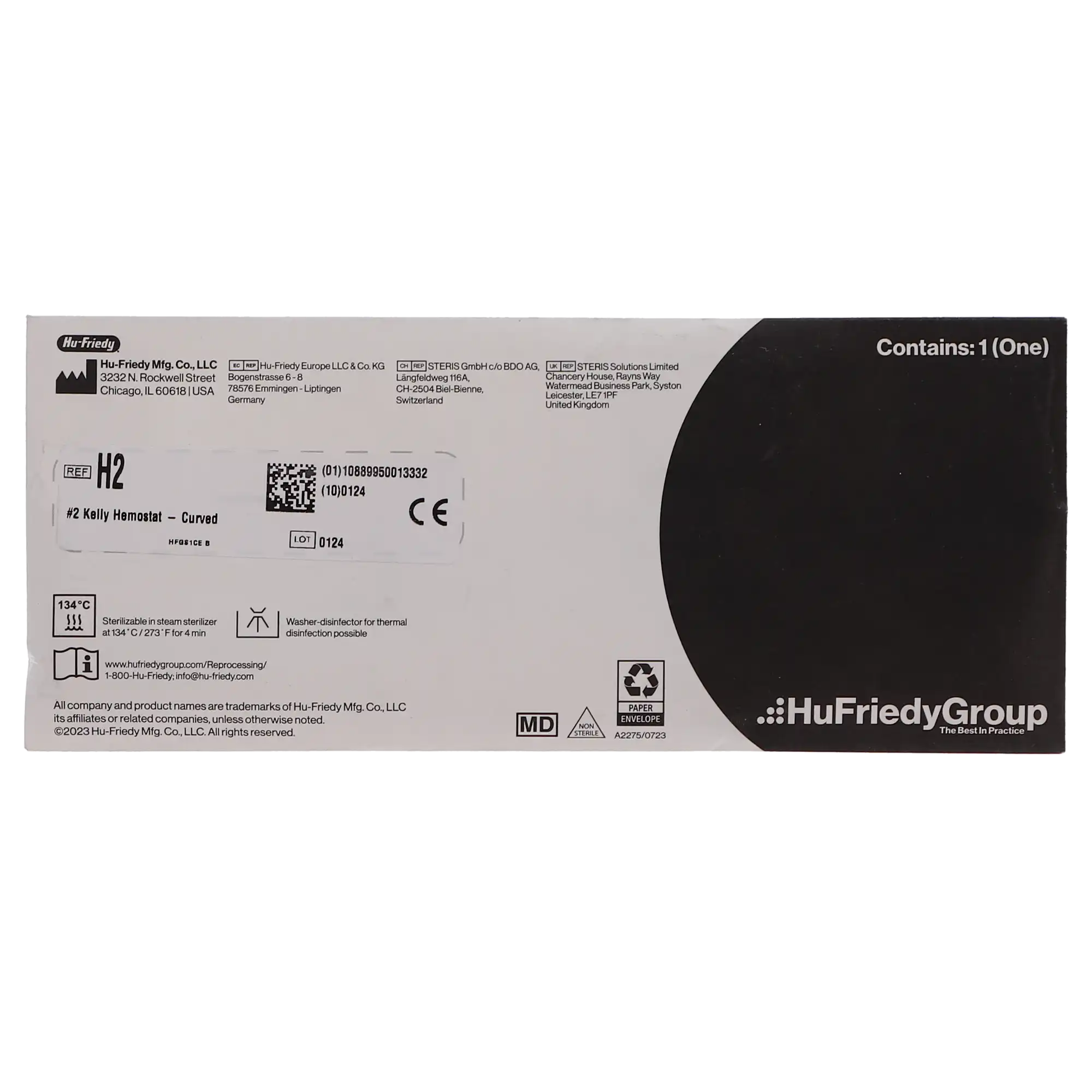 Hu-Friedy Kelly Hemostat, Curved, #2, 5.5", H2 thumbnail 5