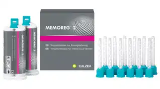 Memoreg 2 Bite Registration Material, A-Silicone, Pink, 2 x 50 mL Cartridges with Mixing Tips, 50035517 thumbnail 2