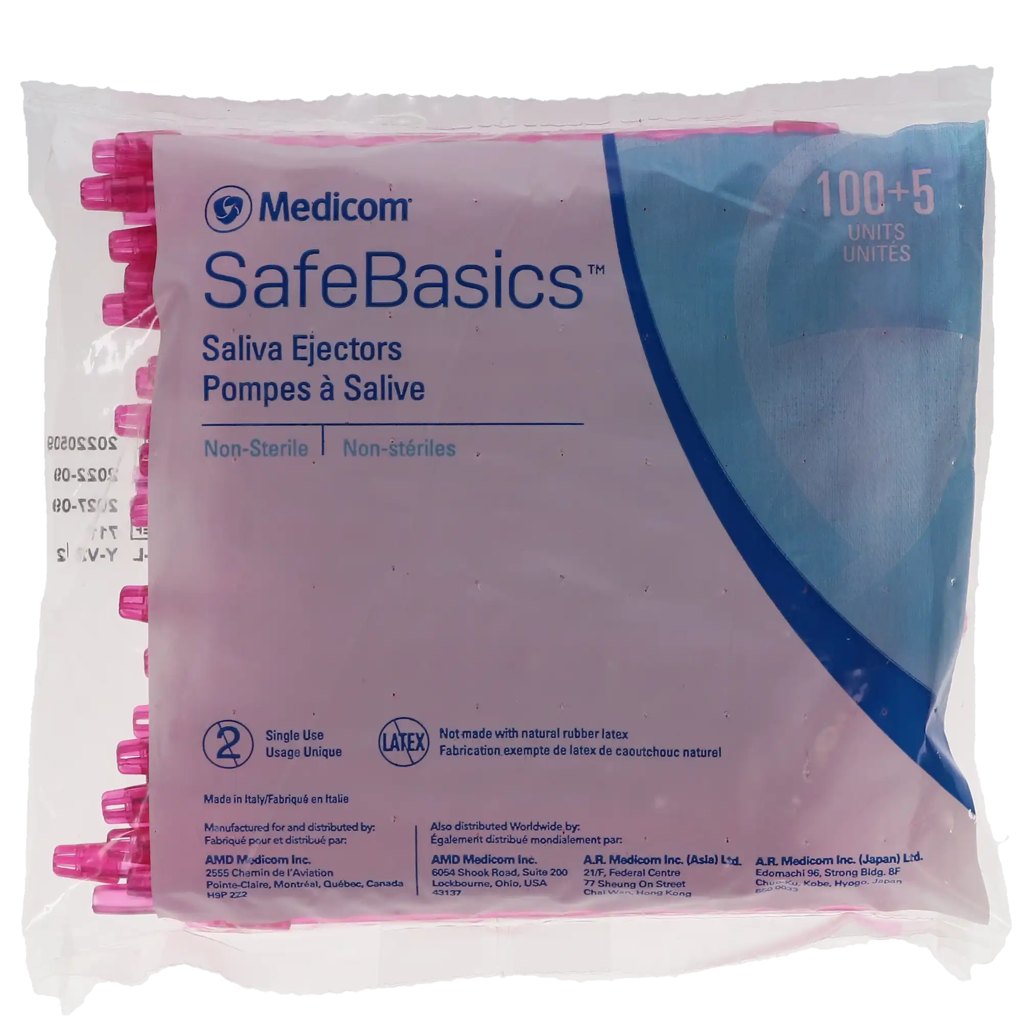 SafeBasics Flexible Saliva Ejectors, 6", Latex-Free, Pink/Pink, 105/Pk, 711 thumbnail 8