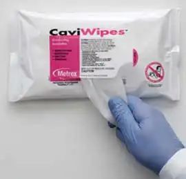 CaviWipes Disinfectant Towelettes Flat Pack, 7" x 9", 45 Wipes/Pk, EPA 46871-8 thumbnail 3