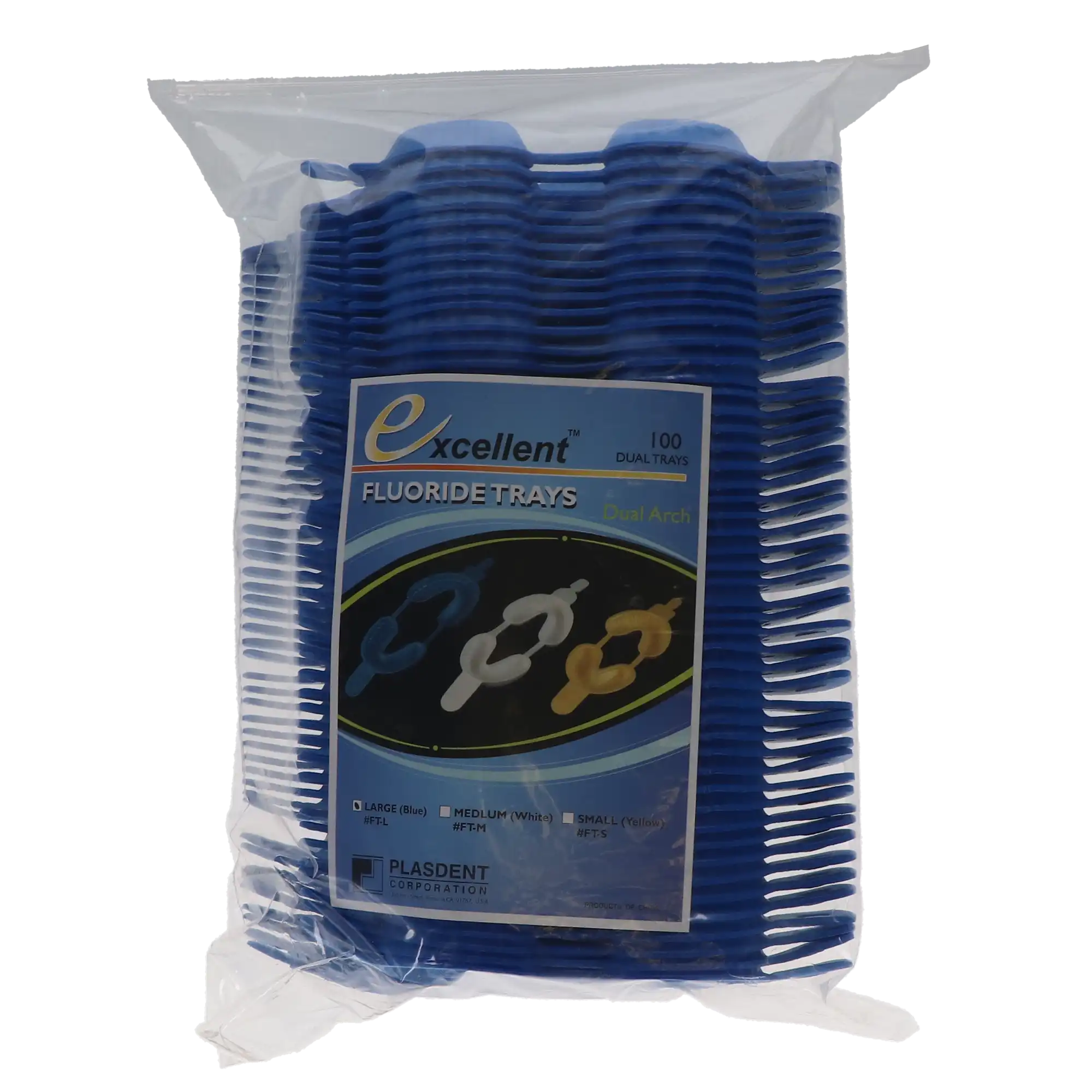 Plasdent Disposable Dual Fluoride Trays, Large, Blue, 100/Pk, FT-L thumbnail 4