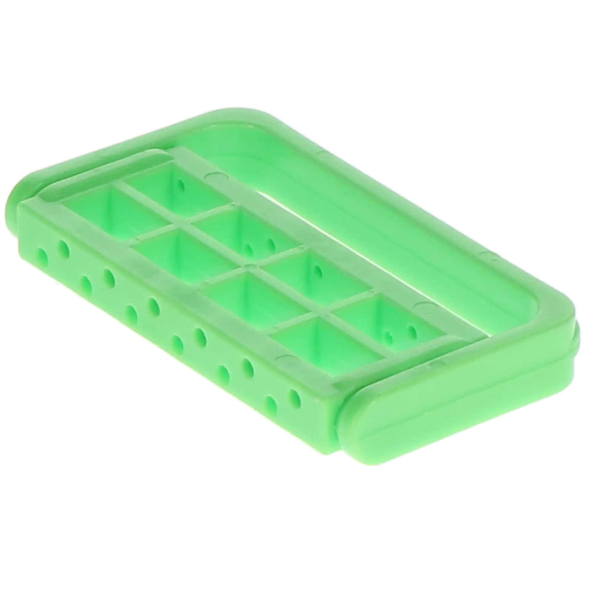 Plasdent Bur Caddy, Reversible FG/RA, 12-Hole, Autoclavable, Neon Green, 1/Pk, 400BC-4N thumbnail 3