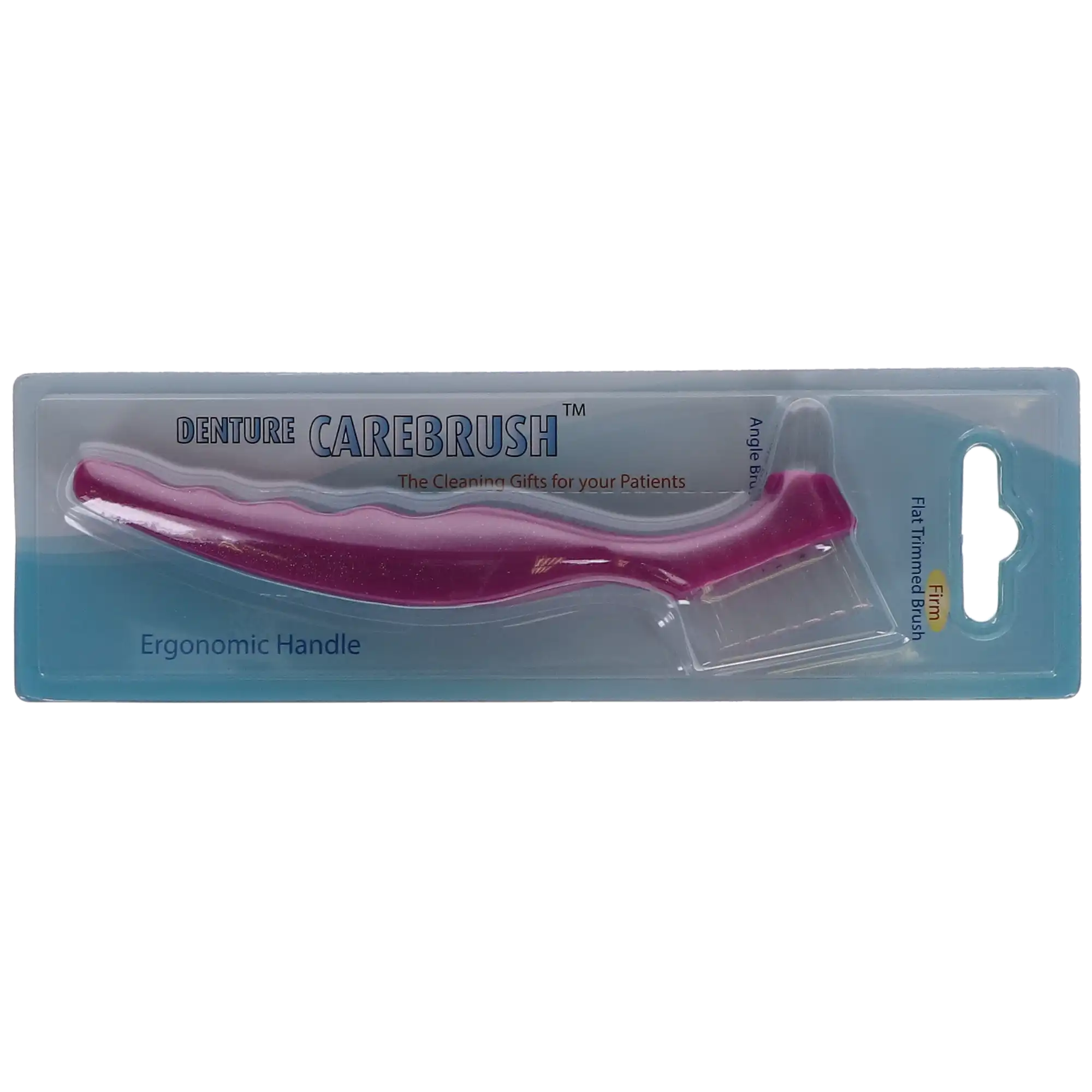 Plasdent CareBrush Denture Brushes, Assorted Colors, Angled Standard with Ergonomic Handle, 12/Pk, 20040-A thumbnail 2