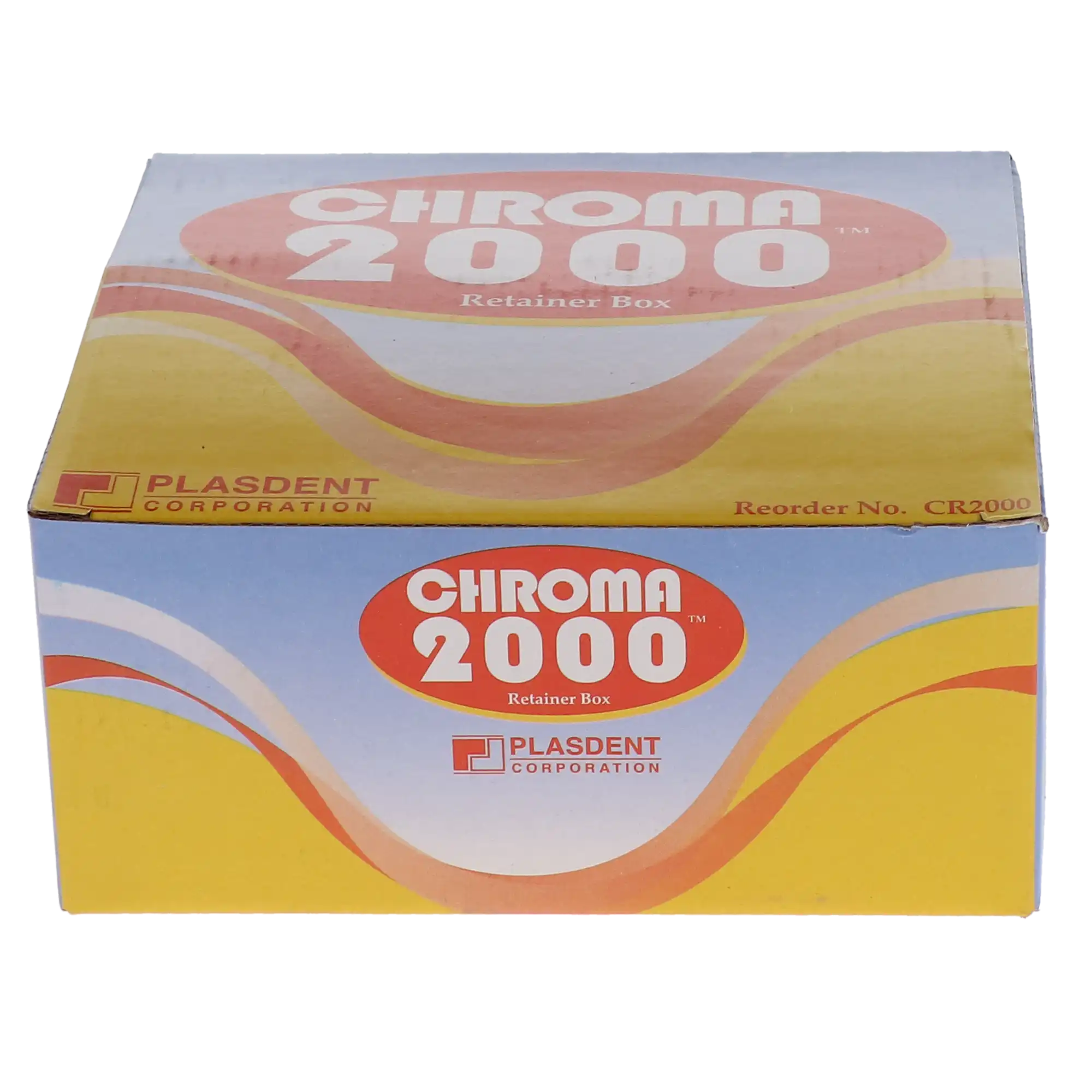 Plasdent Chroma Retainer Box, Hard Plastic, Vented, White, 3-1/8" x 3" x 1", 12/Pk, CR2000-1N thumbnail 5