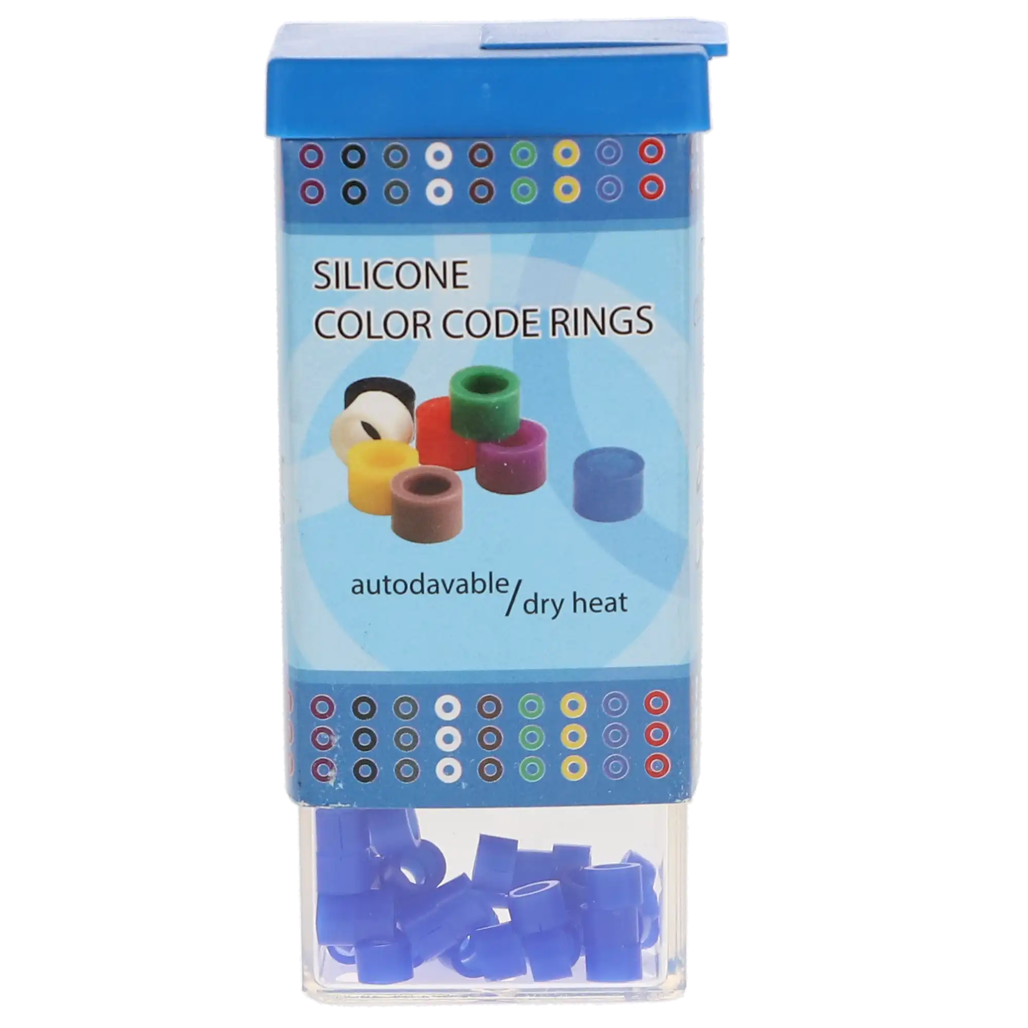 Plasdent Silicone Instrument Color Code Rings, Standard, Blue, 60/Box, 202CD-2X thumbnail 4