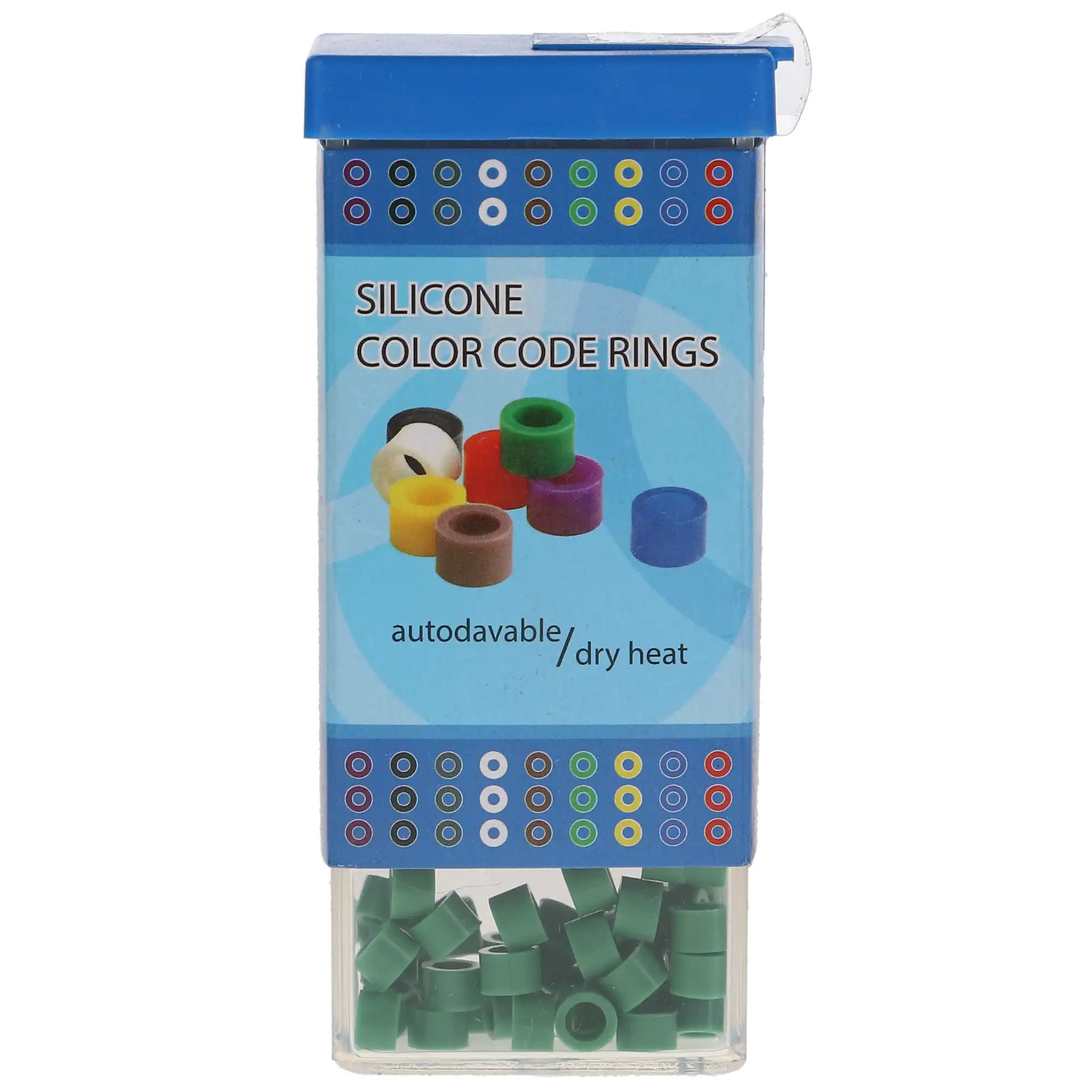 Plasdent Silicone Instrument Color Code Rings, Standard (1/8"), Green, 60/Box, 202CD-4X thumbnail 4
