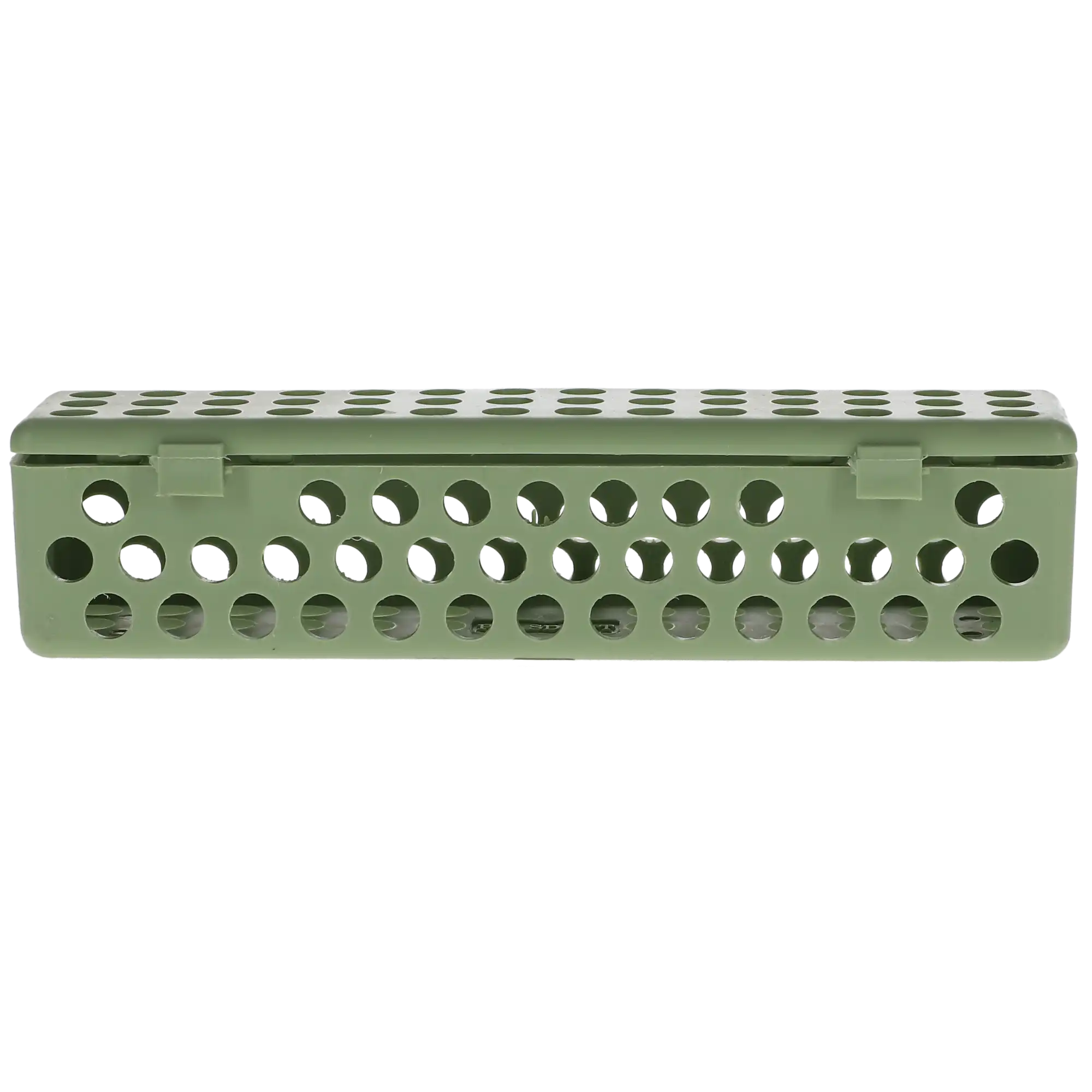 Plasdent Instrument Steri Container, with Snap Shut Hinged Lid, 8" x 1 3/4" x 1 3/4", Green, 1/Pk, 203SC-4 thumbnail 3