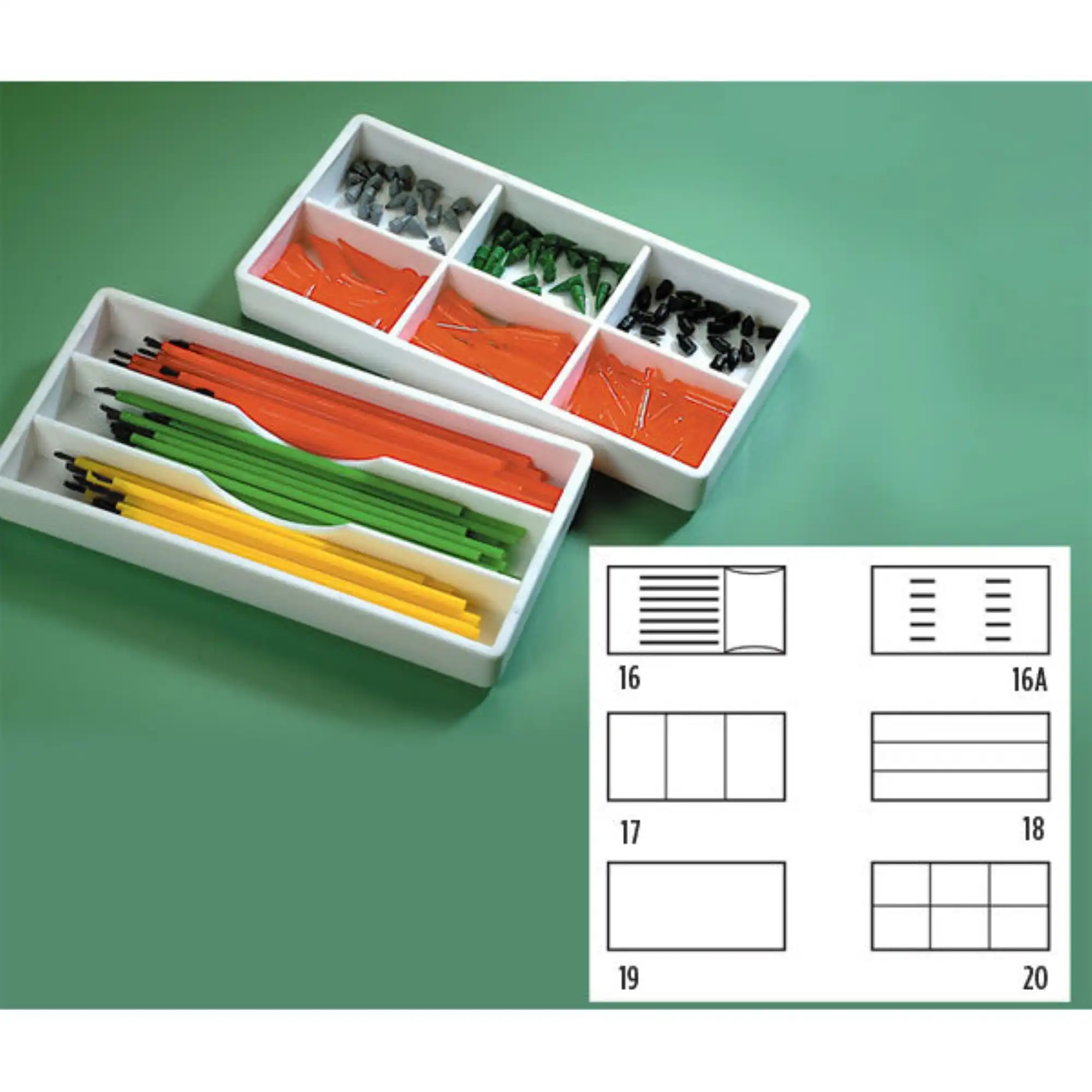 Plasdent White Cabinet Organizer #17, 8"L x 4"W x 1"H, Steam and Chemical Autoclavable, 300CR17-1 - Plasdent - WHITE Cabinet Organizer #17, 8"L x 4"W x 1"H. Steam and Chemical, 300CR17-1 - Image 1
