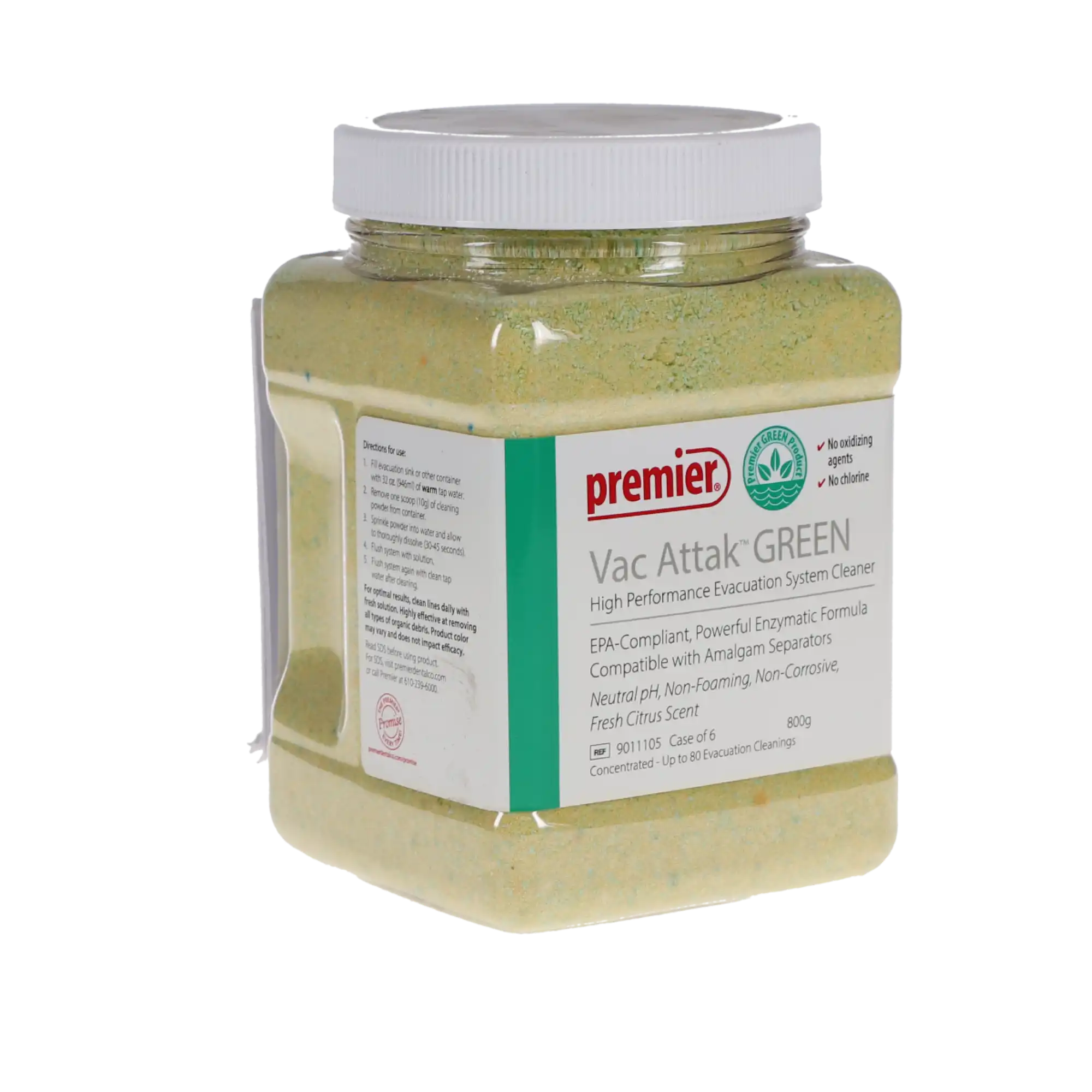 Vac Attak™ GREEN High-Performance Evacuation System Cleaner, Powder, 800 g Jar, Citrus, 1 Jar, #9011105 thumbnail 4