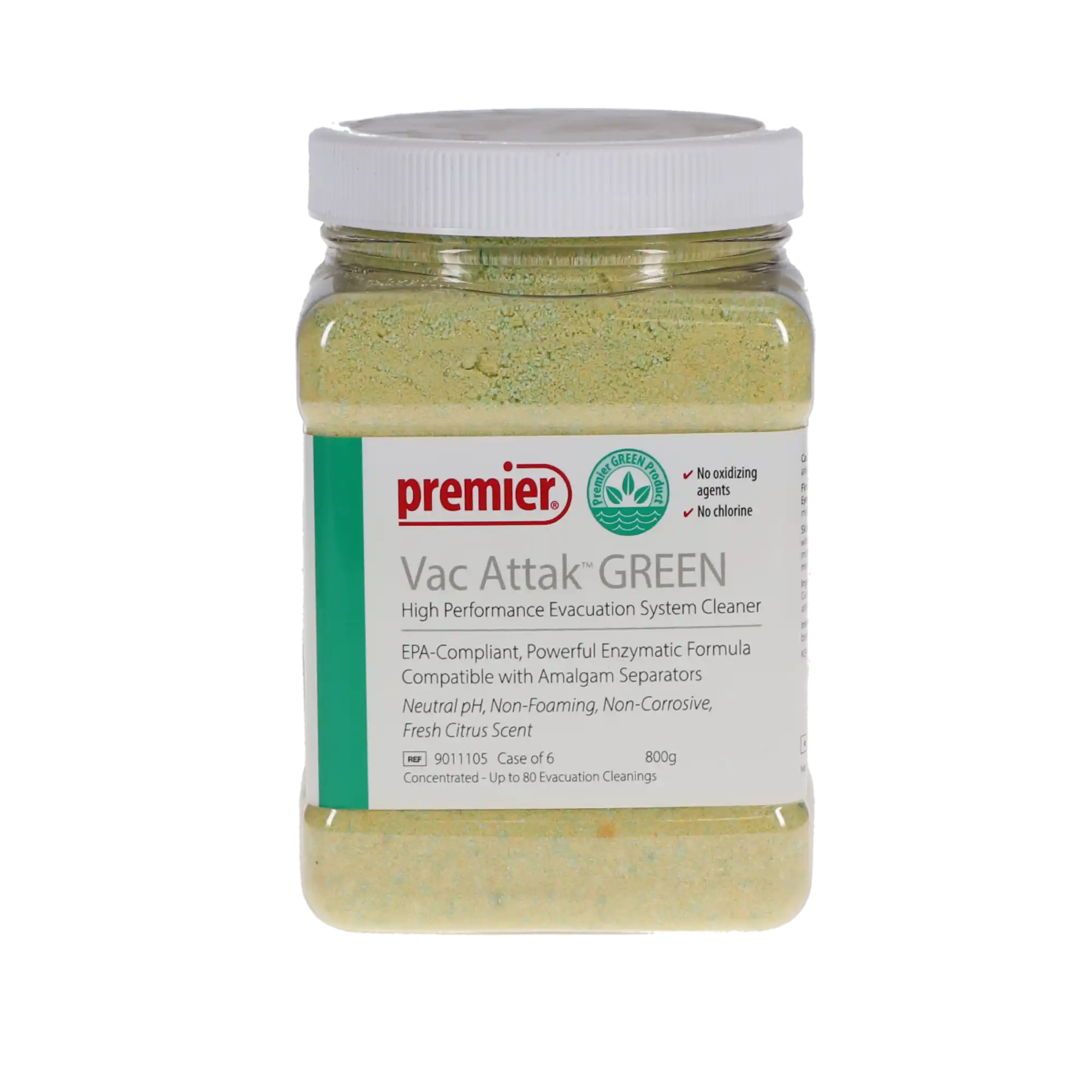 Vac Attak™ GREEN High-Performance Evacuation System Cleaner, Powder, 800 g Jar, Citrus, 1 Jar, #9011105 thumbnail 8