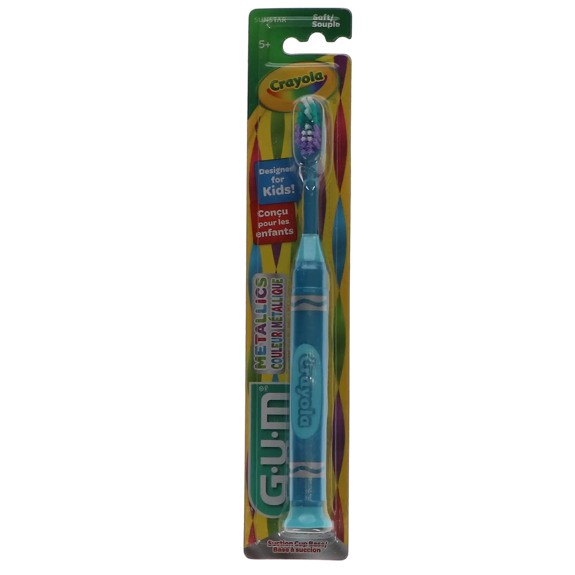 GUM Crayola Metallic Marker Toothbrush, Soft Bristles, Assorted Metallic Colors, 12/Pk, 227QM thumbnail 3