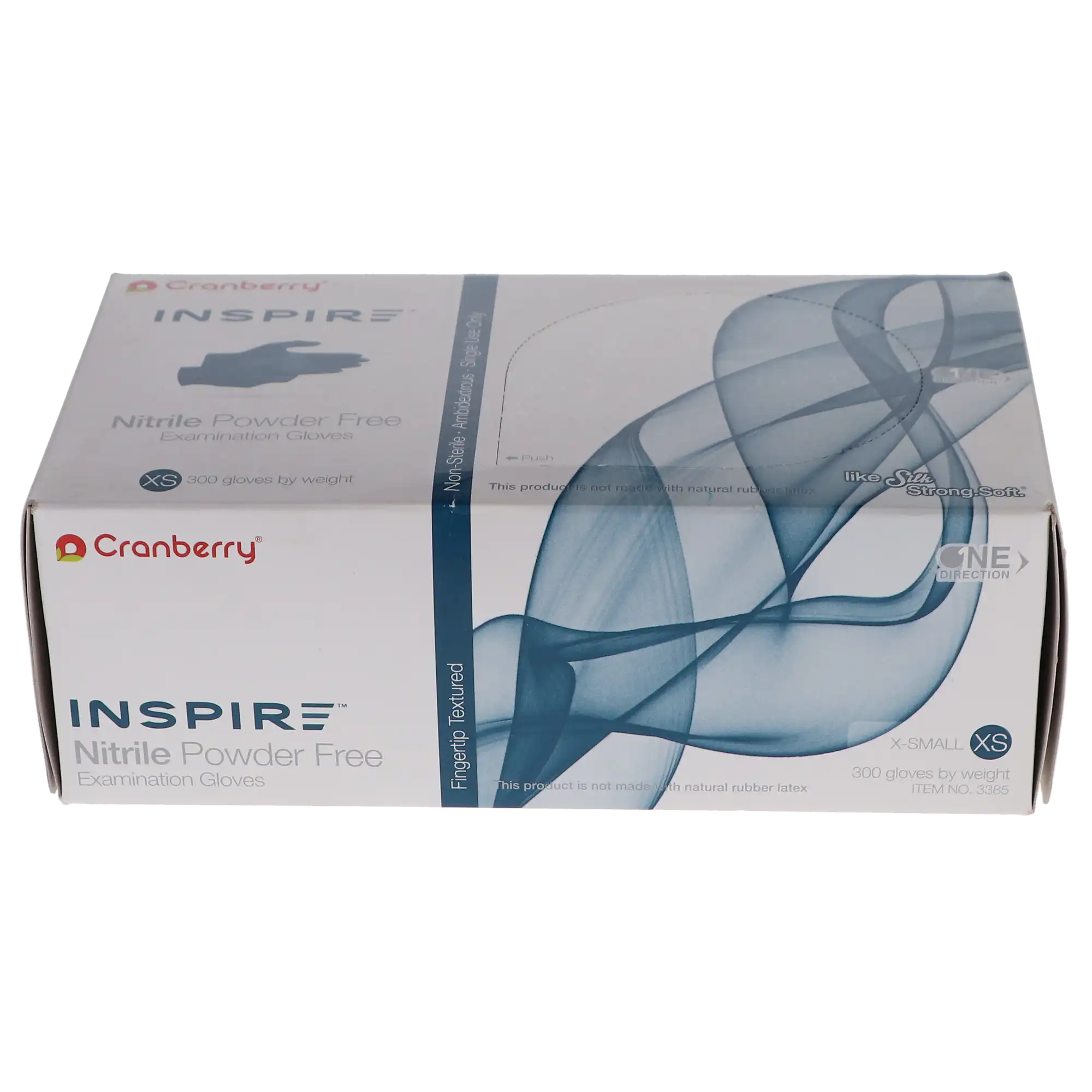Cranberry Inspire Nitrile Exam Gloves, Powder-Free, Non-Sterile, X-Small, Aegean Blue, 300/Box, CR3385 thumbnail 5