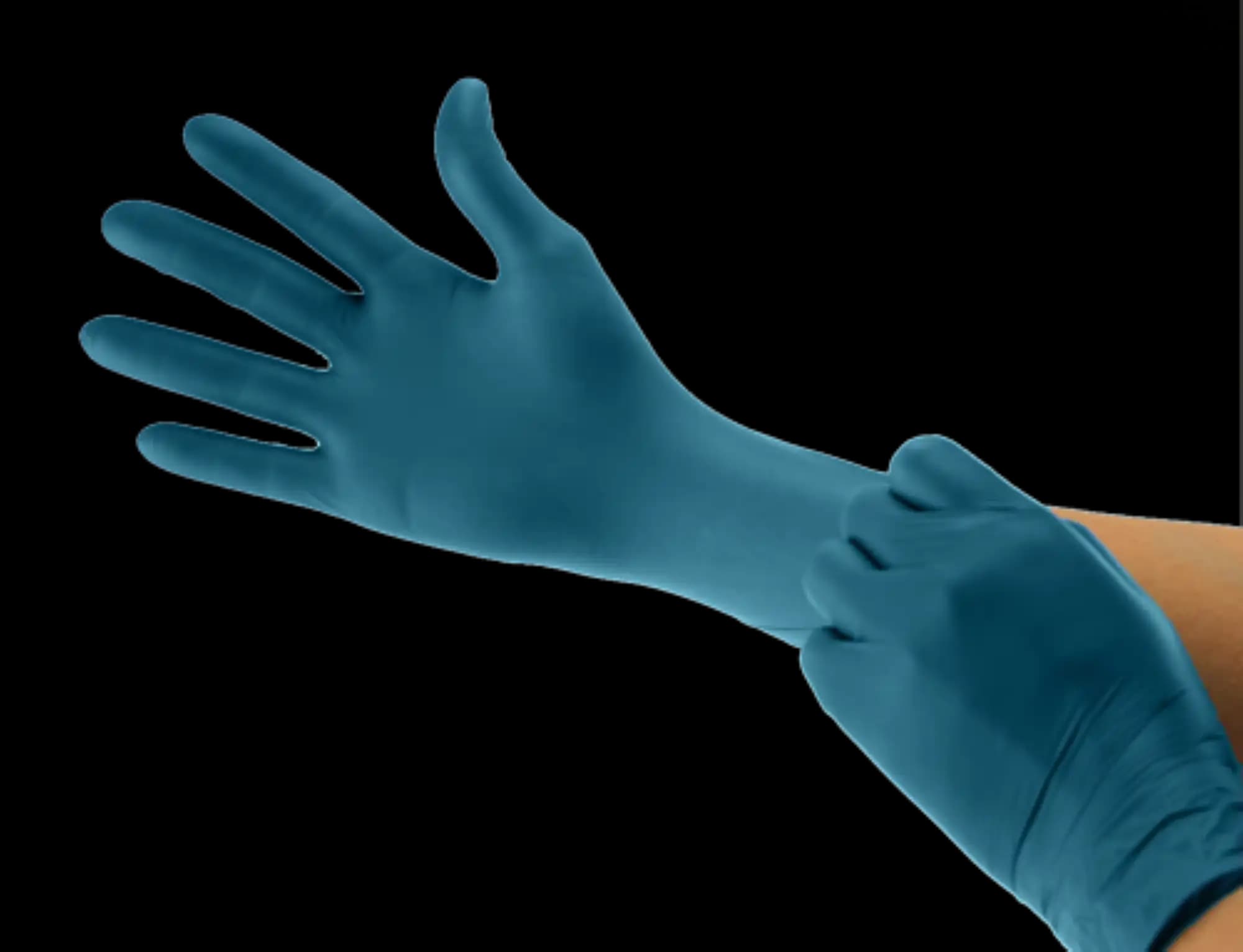 Cranberry Inspire Nitrile Exam Gloves, Powder-Free, Non-Sterile, X-Small, Aegean Blue, 300/Box, CR3385 thumbnail 6