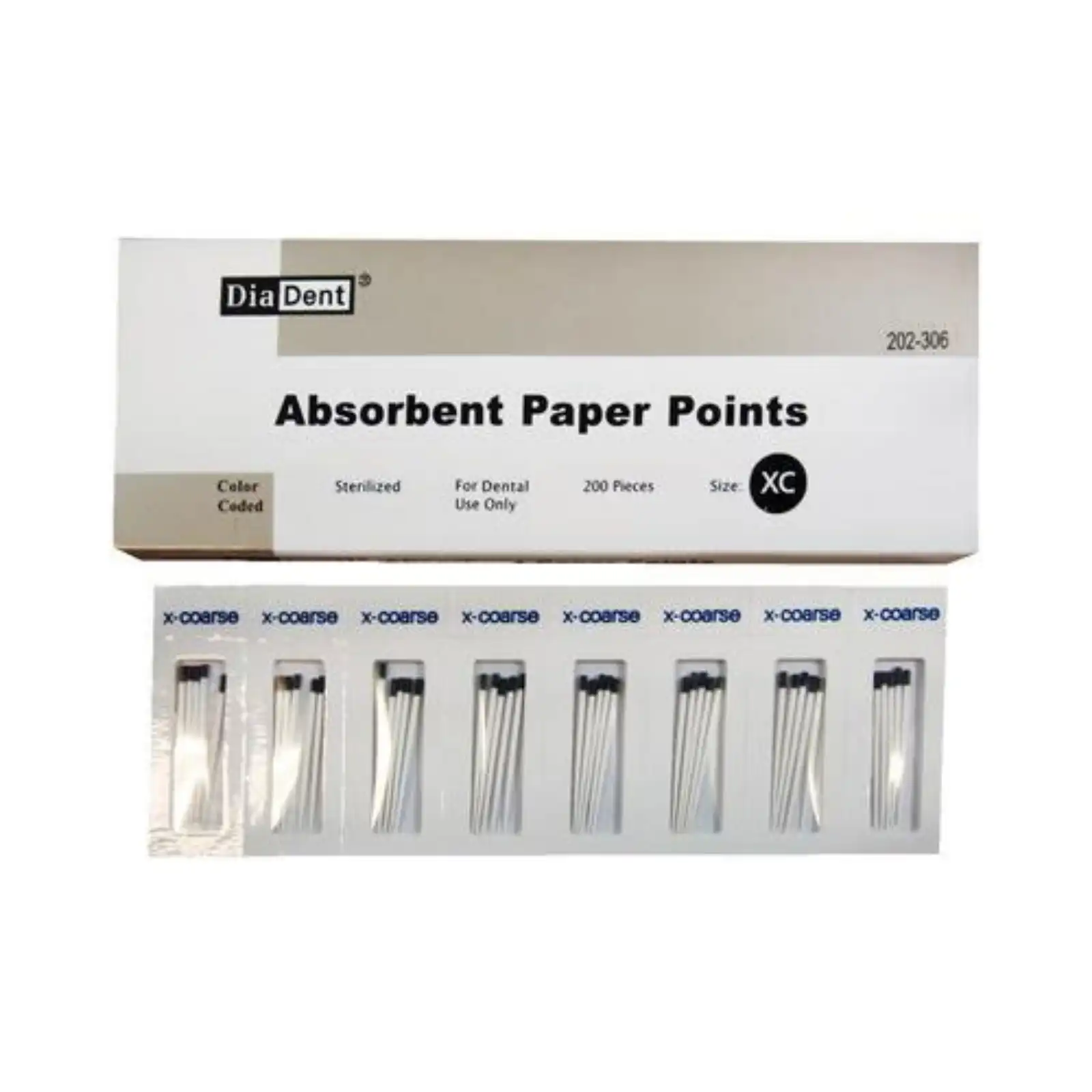 Diadent Absorbent Paper Points, X-Coarse, Non-Marked, Cell Pack, 200/Pk, 202-306 thumbnail 4