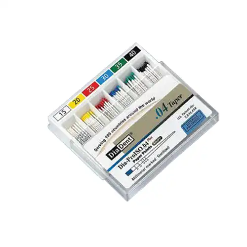 DiaDent Dia-ProISO GT Absorbent Paper Points, .04 Taper, Size #30, Millimeter Marked, Blue, Spillproof, 100/Box, MP210-606 thumbnail 2