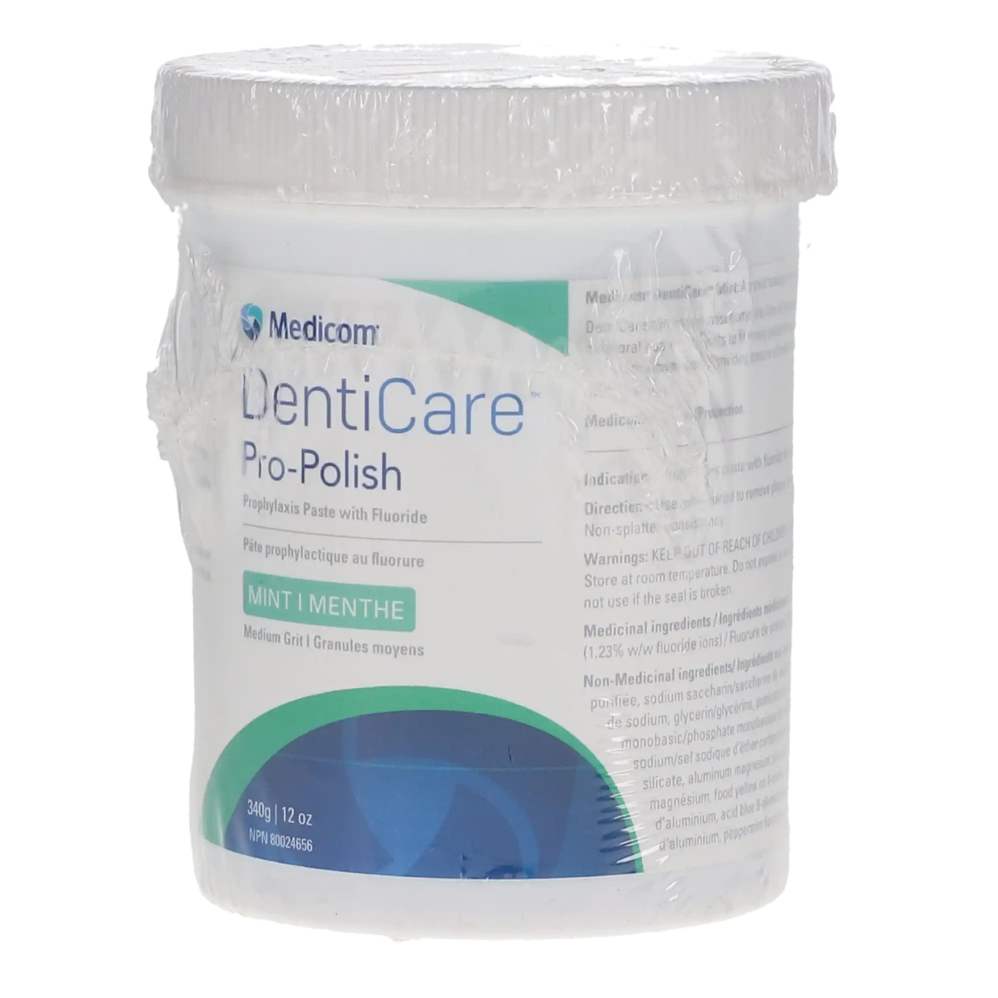 DentiCare Pro-Polish Prophy Paste with Fluoride, Medium Grit, Mint, 340 g (12 oz) Jar, 1/Pk, 10031-MMUN thumbnail 3