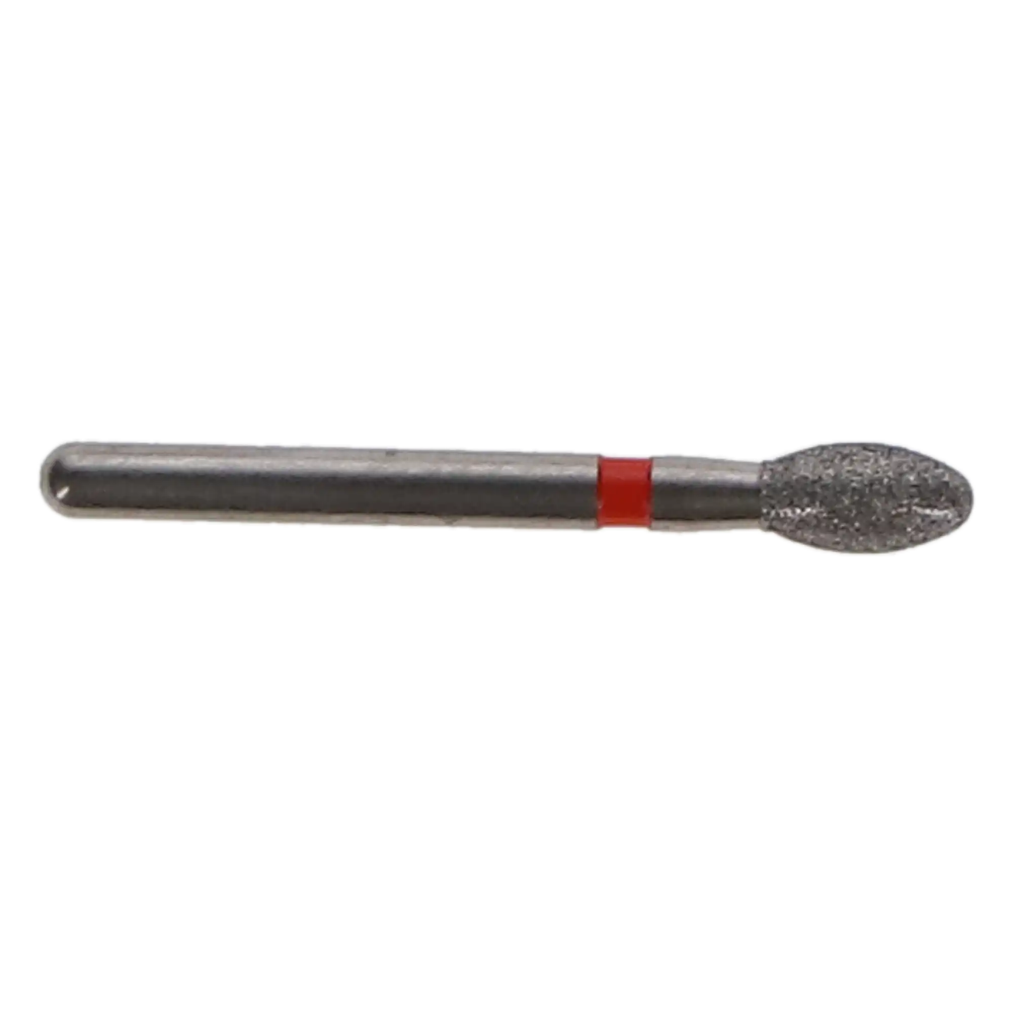 Meisinger 833F-023 Fine Diamond Bur, Egg/Football Shape, FG, 2.3 mm Head Diameter, Red Ring, 5/Pack thumbnail 7