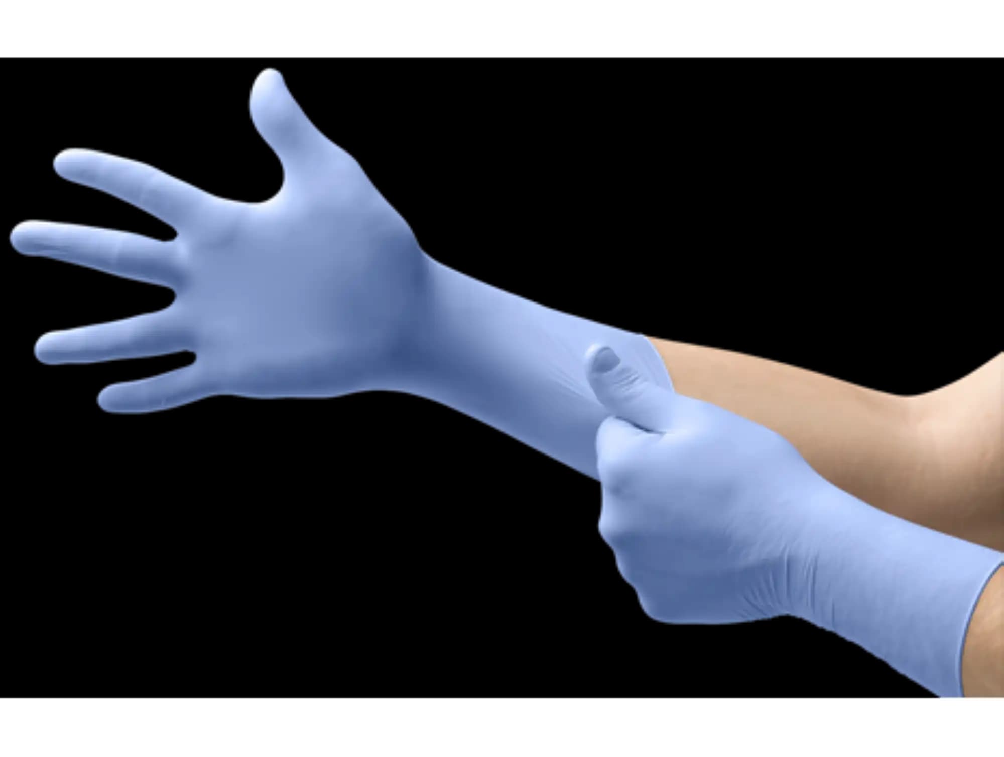 MICROFLEX FreeForm® EC FFE-775 Nitrile Exam Gloves, Powder Free, Latex Free, Non-Sterile, Extra Large, Blue, Textured, 50/Box thumbnail 2