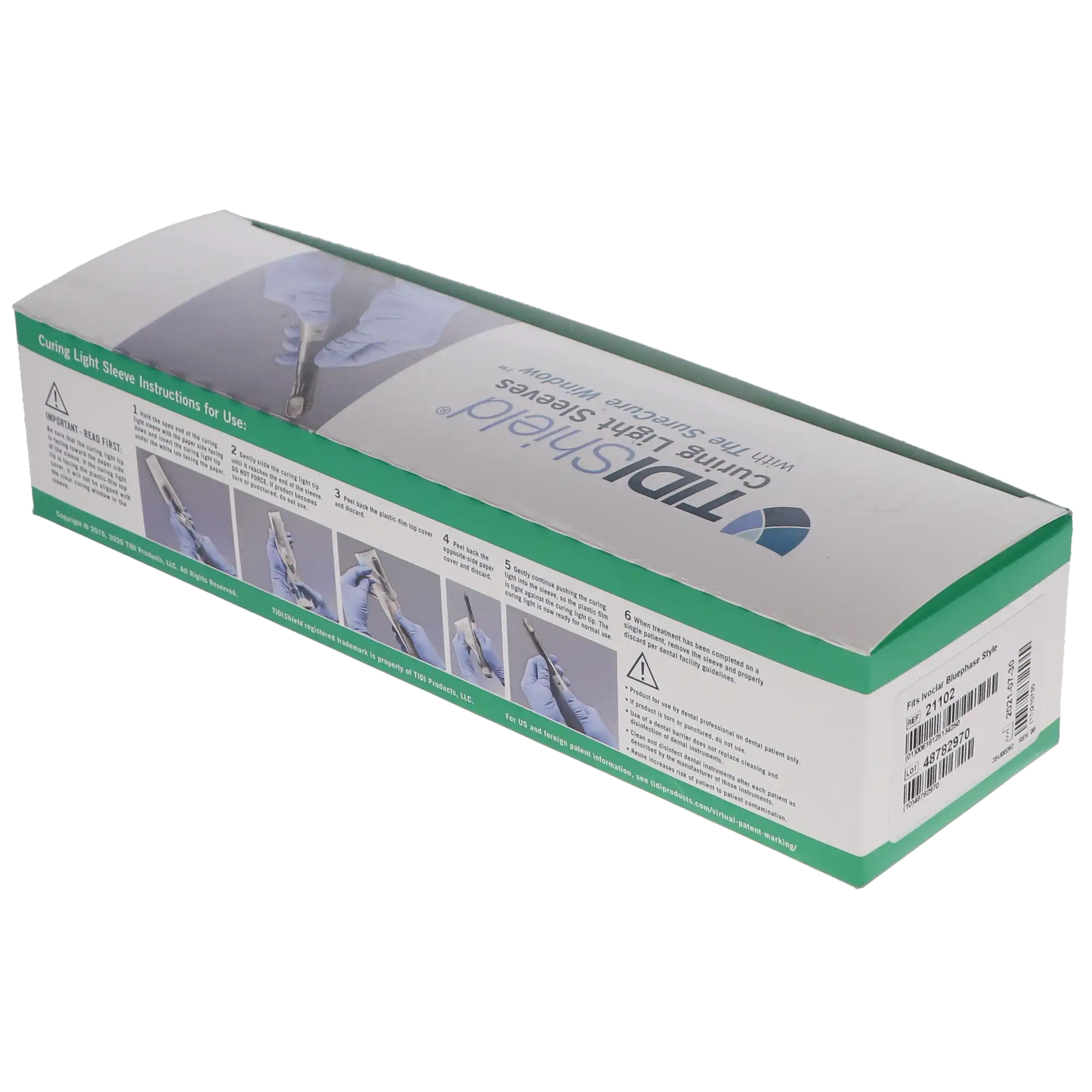 TIDIShield Curing Light Sleeve, Ivoclar Bluephase Style, SureCure Window, Latex-Free, 100/Box, 21102 thumbnail 8