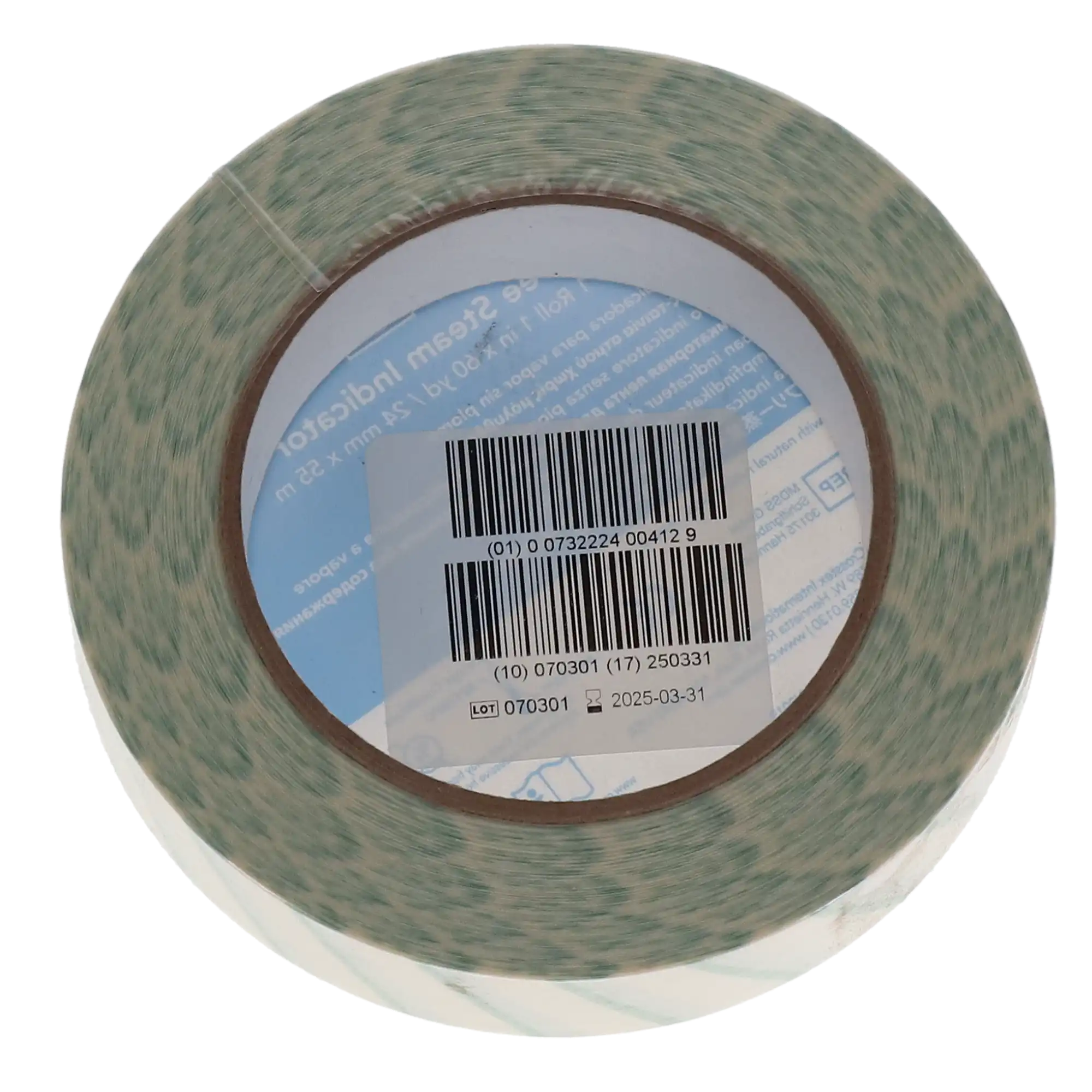 Crosstex Steam Indicator Tape, Lead-Free, 1" x 60 yd Roll, STLF24MM - Steam Indicator Tape Lead-Free 1" x 60yd/Roll - Image 1