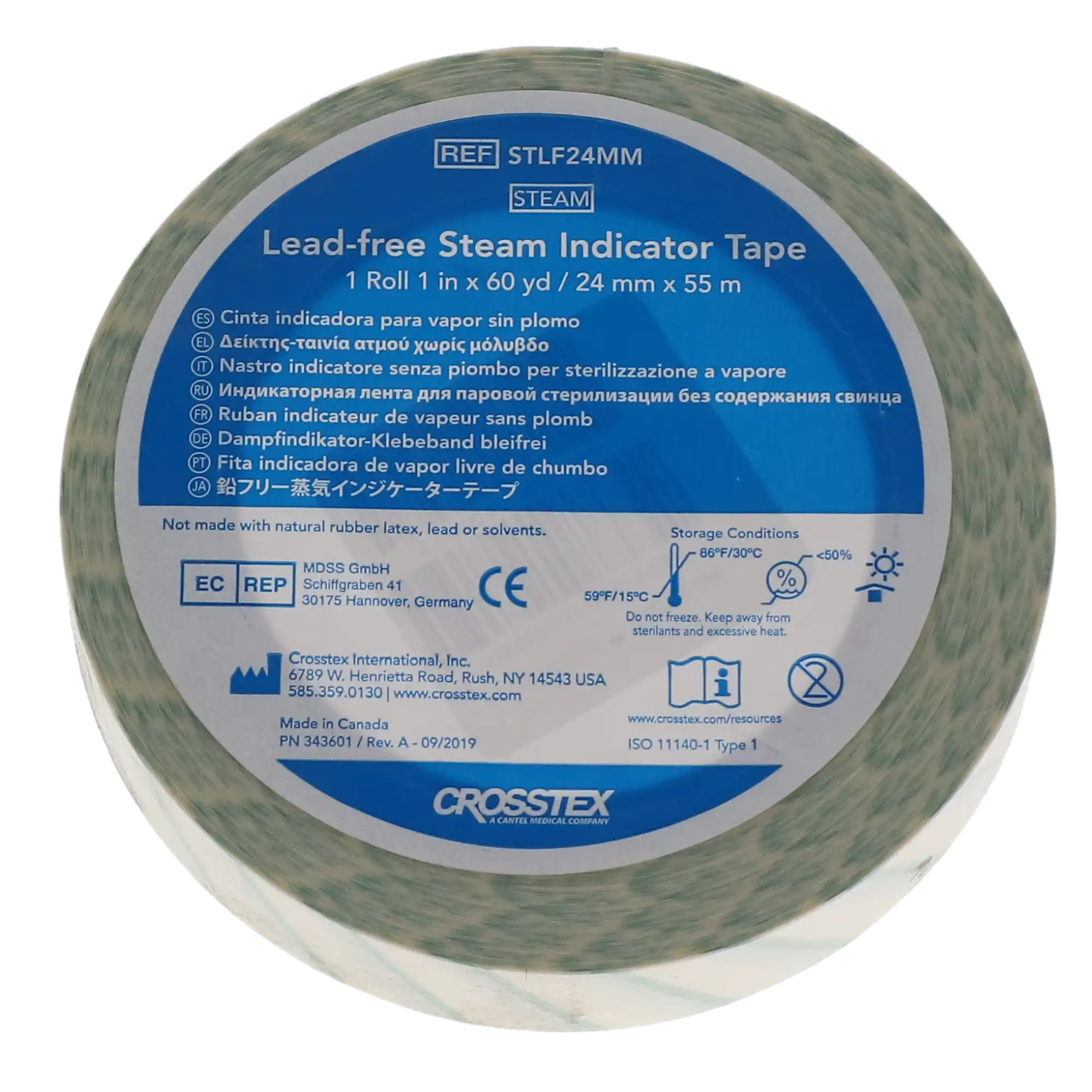 Crosstex Steam Indicator Tape, Lead-Free, 1" x 60 yd Roll, STLF24MM thumbnail 3