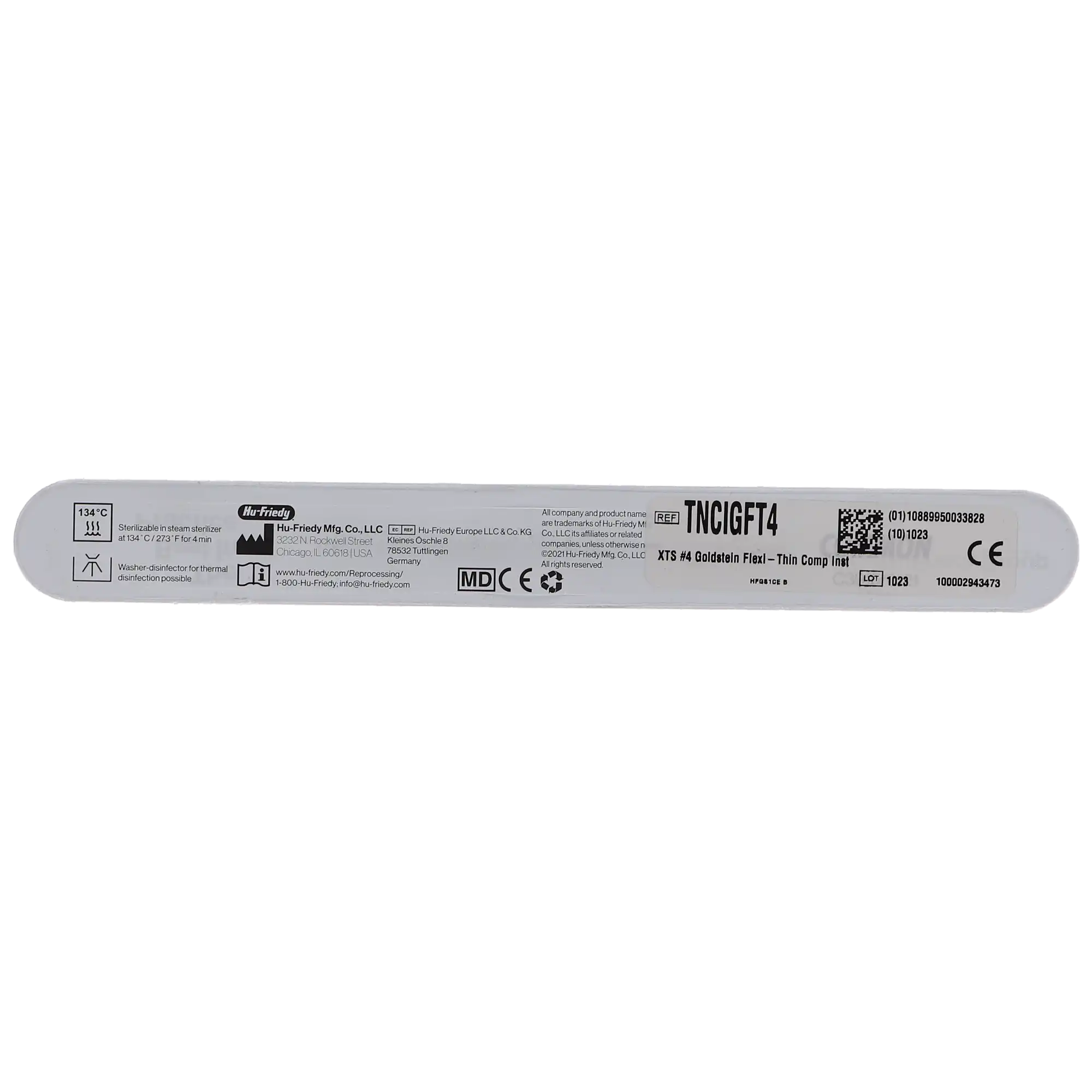 Hu-Friedy XTS Satin Steel #4 Goldstein Flexi-Thin Composite Instrument, Double-Ended, #6S Handle, TNCIGFT4 thumbnail 3